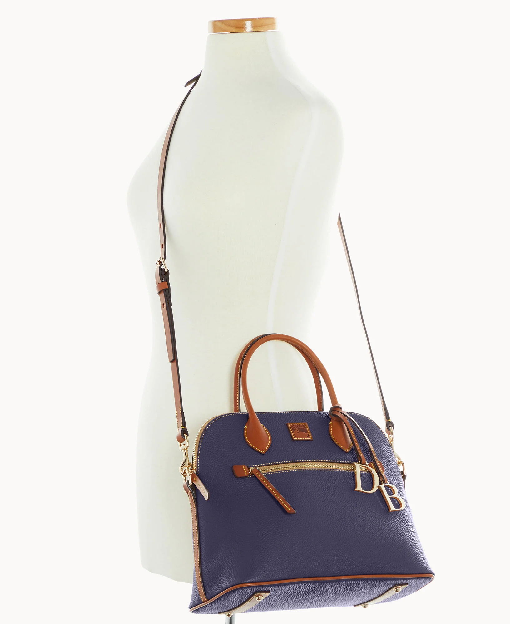 Pebble Grain Large Domed Satchel - Image 86