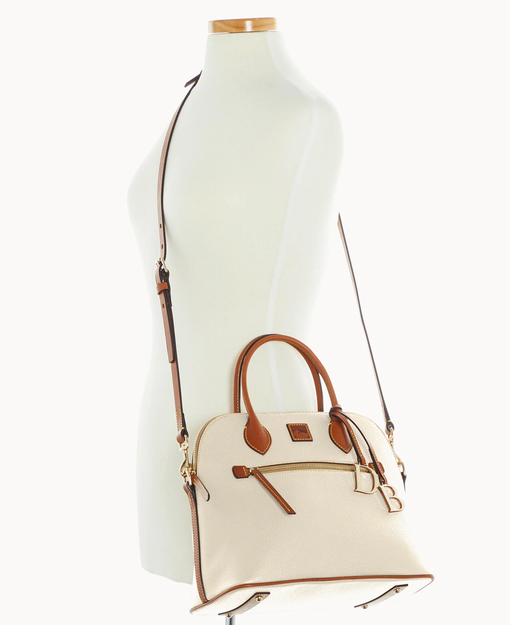 Pebble Grain Large Domed Satchel - Image 93