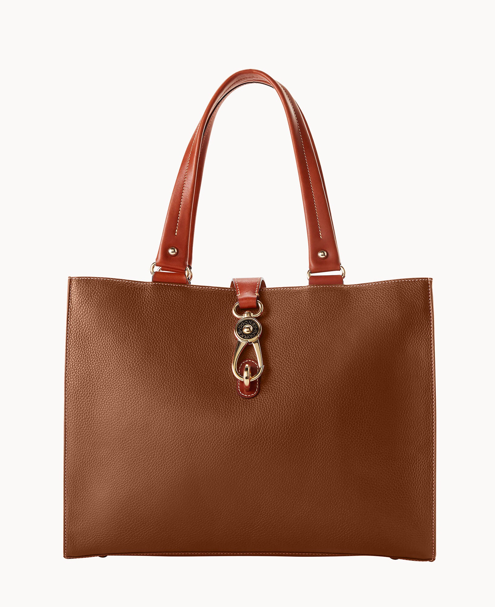 Pebble Grain Large Logo Lock Tote