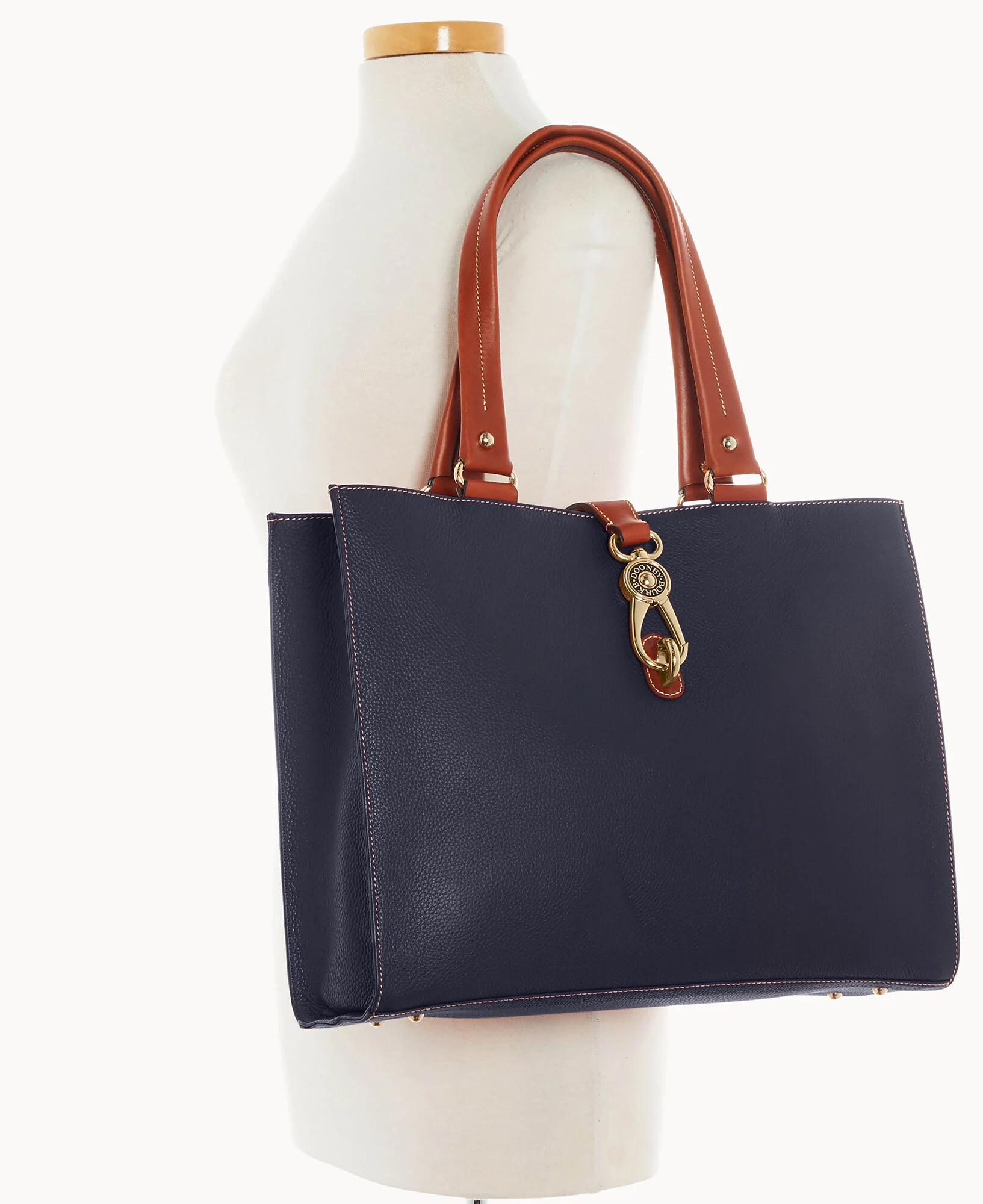 Pebble Grain Large Logo Lock Tote - Image 16
