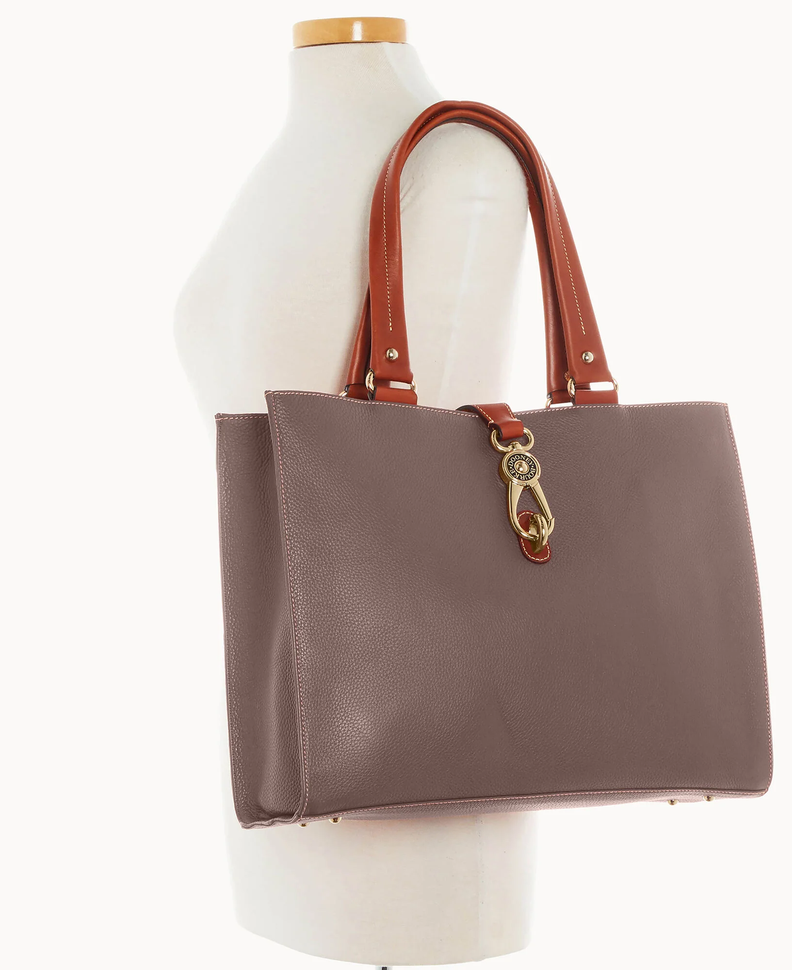 Pebble Grain Large Logo Lock Tote - Image 9