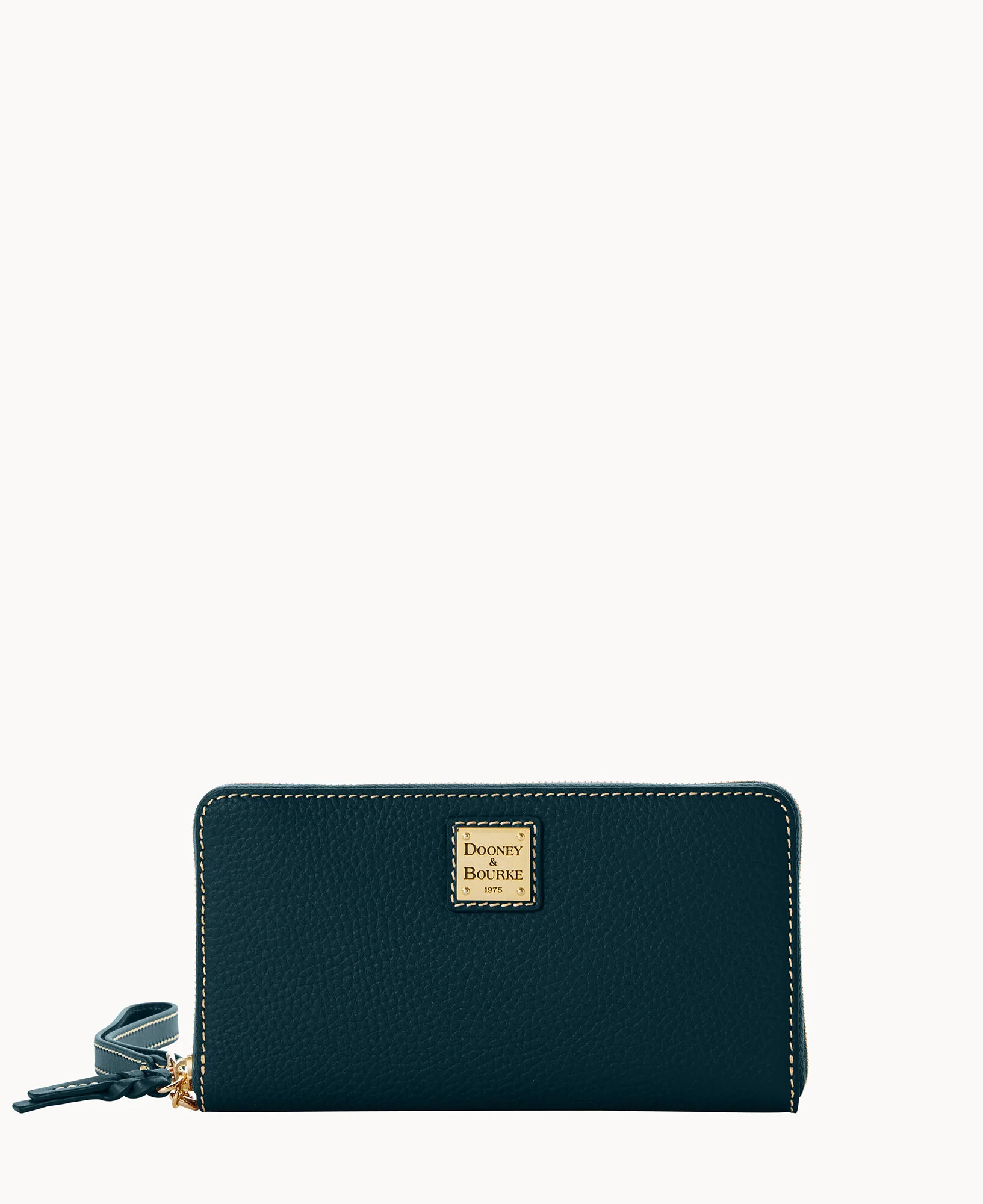 Pebble Grain Large Zip Around Wristlet Crossbody