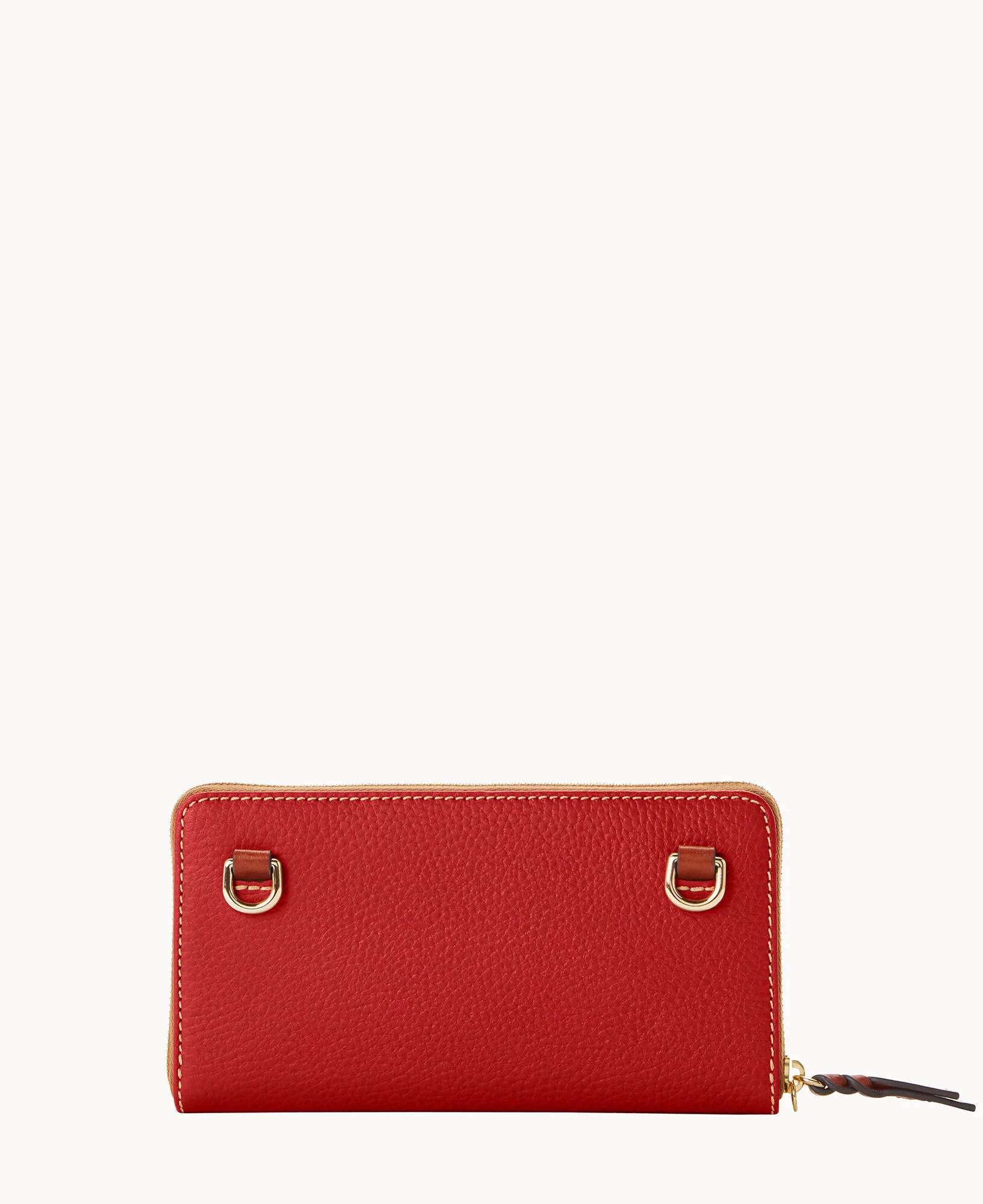 Pebble Grain Large Zip Around Wristlet Crossbody - Image 50