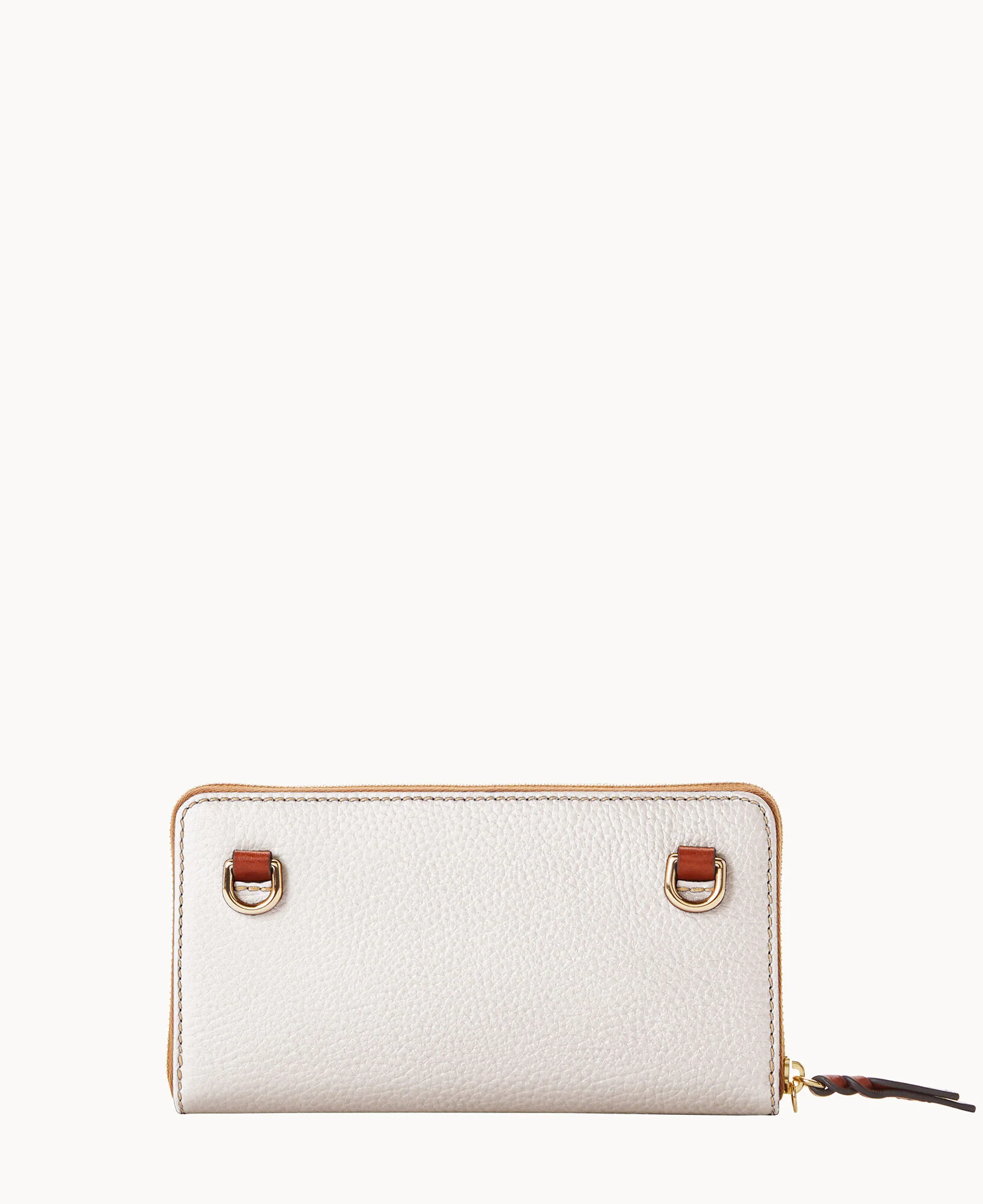 Pebble Grain Large Zip Around Wristlet Crossbody - Image 63