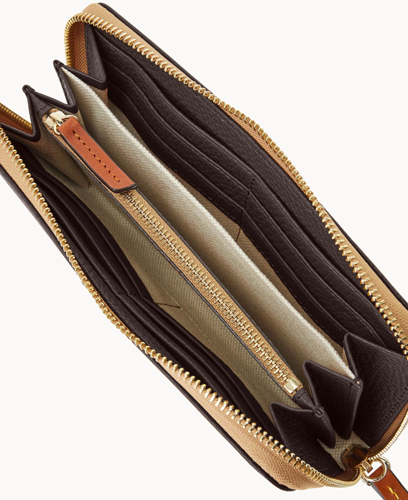 Pebble Grain Large Zip Around Wristlet - Image 10