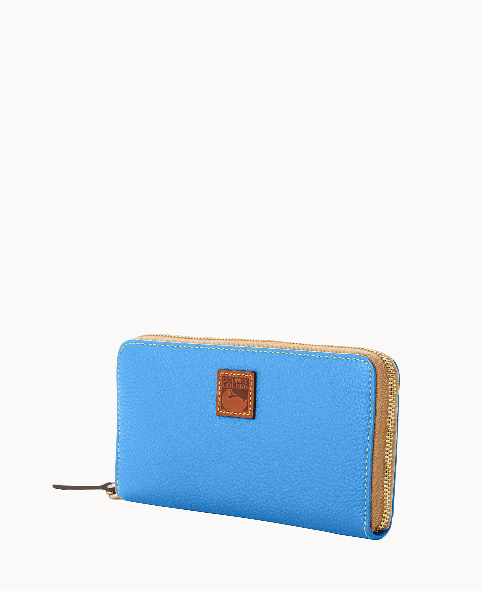 Pebble Grain Large Zip Around Wristlet - Image 11