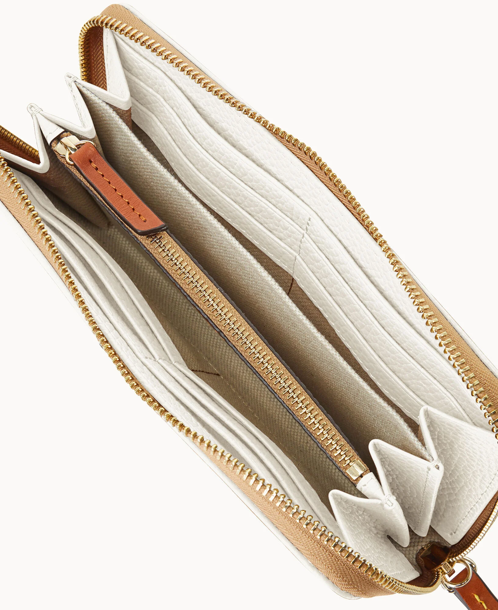 Pebble Grain Large Zip Around Wristlet - Image 14