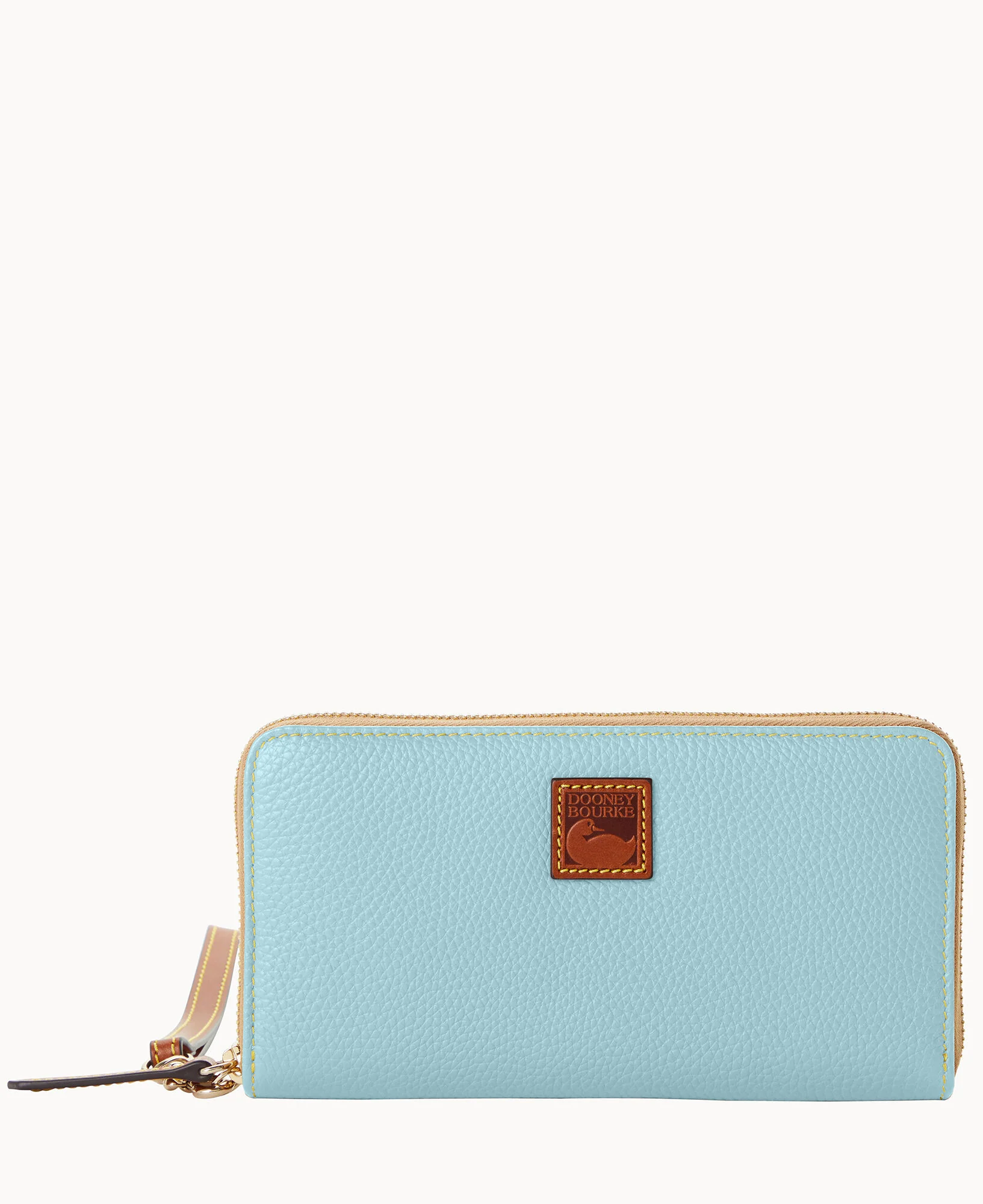 Pebble Grain Large Zip Around Wristlet - Image 15