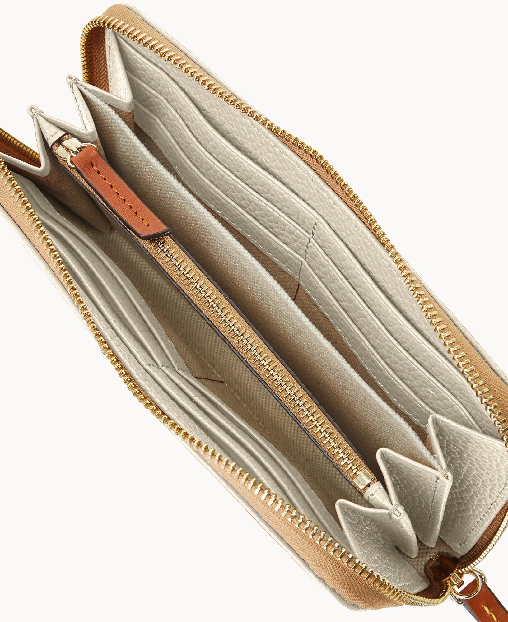 Pebble Grain Large Zip Around Wristlet - Image 19
