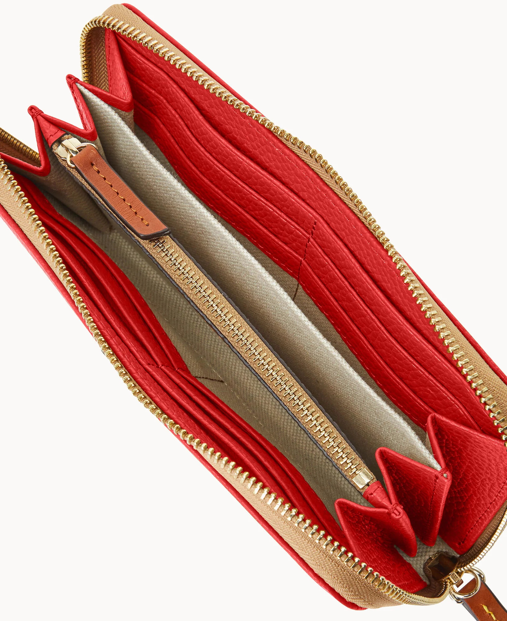 Pebble Grain Large Zip Around Wristlet - Image 23