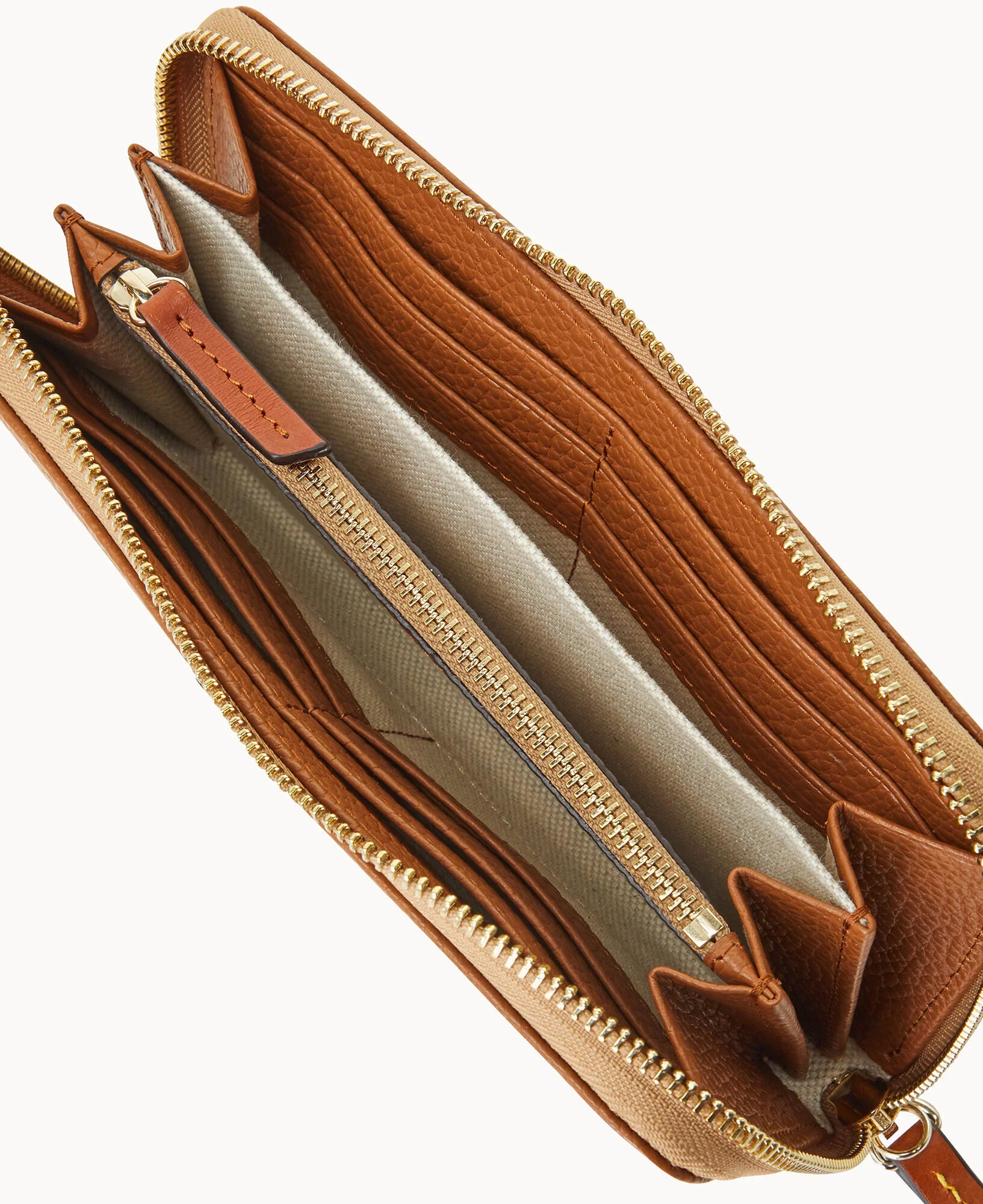 Pebble Grain Large Zip Around Wristlet - Image 34