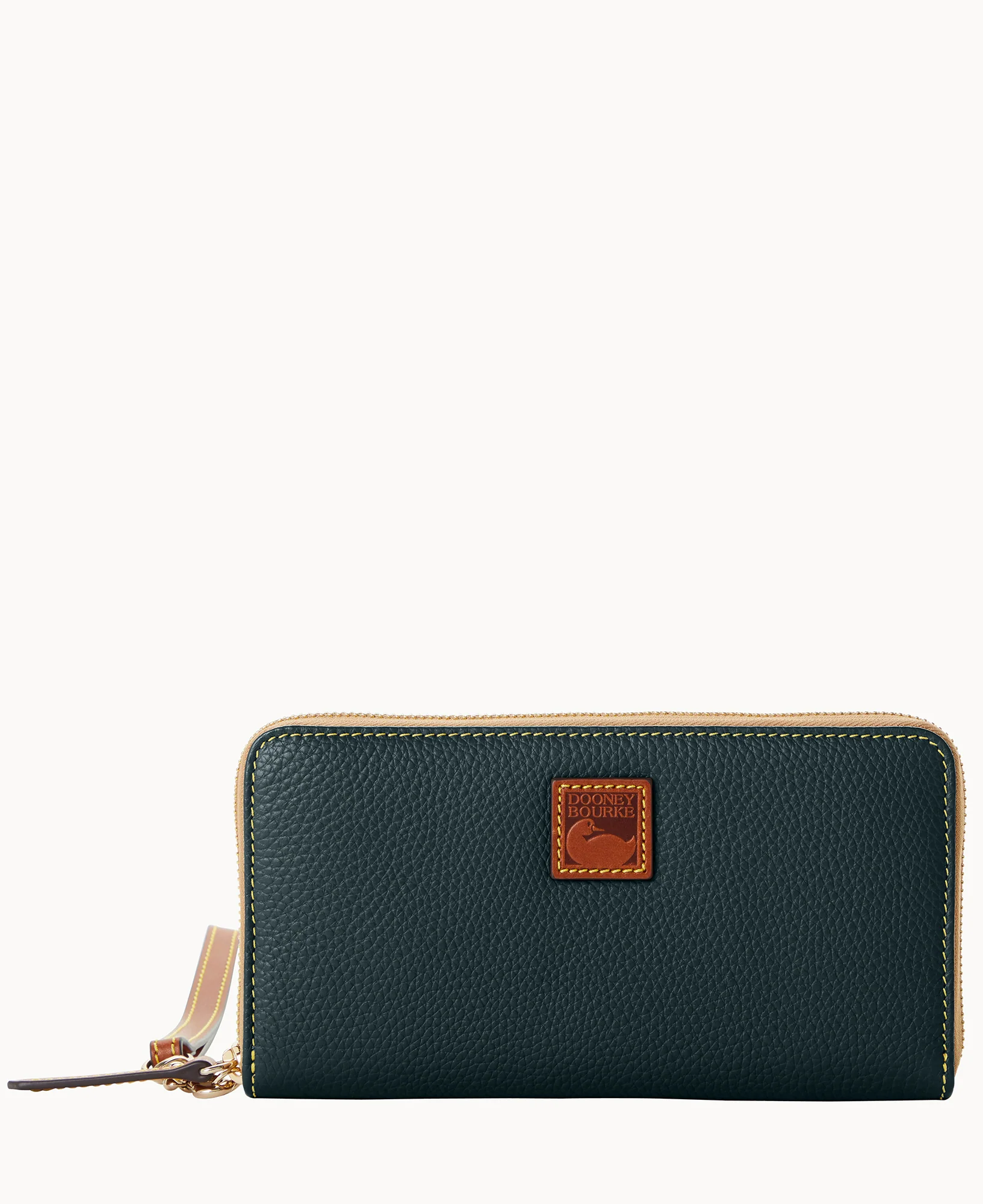 Pebble Grain Large Zip Around Wristlet - Image 35