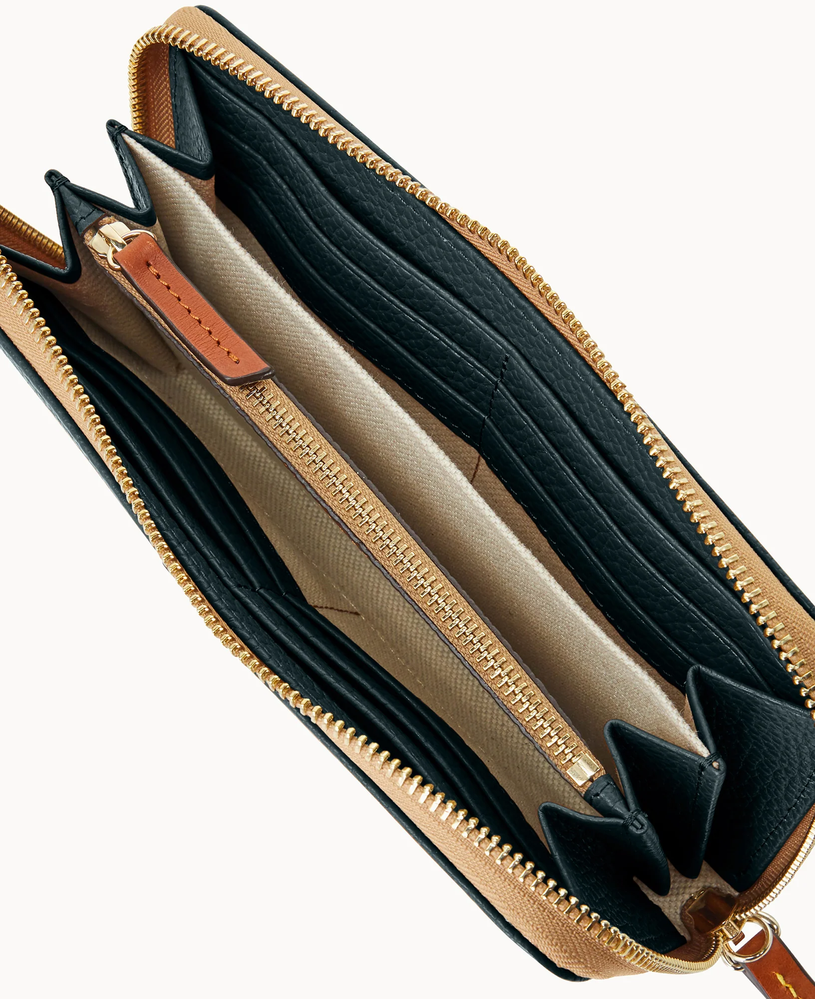 Pebble Grain Large Zip Around Wristlet - Image 37