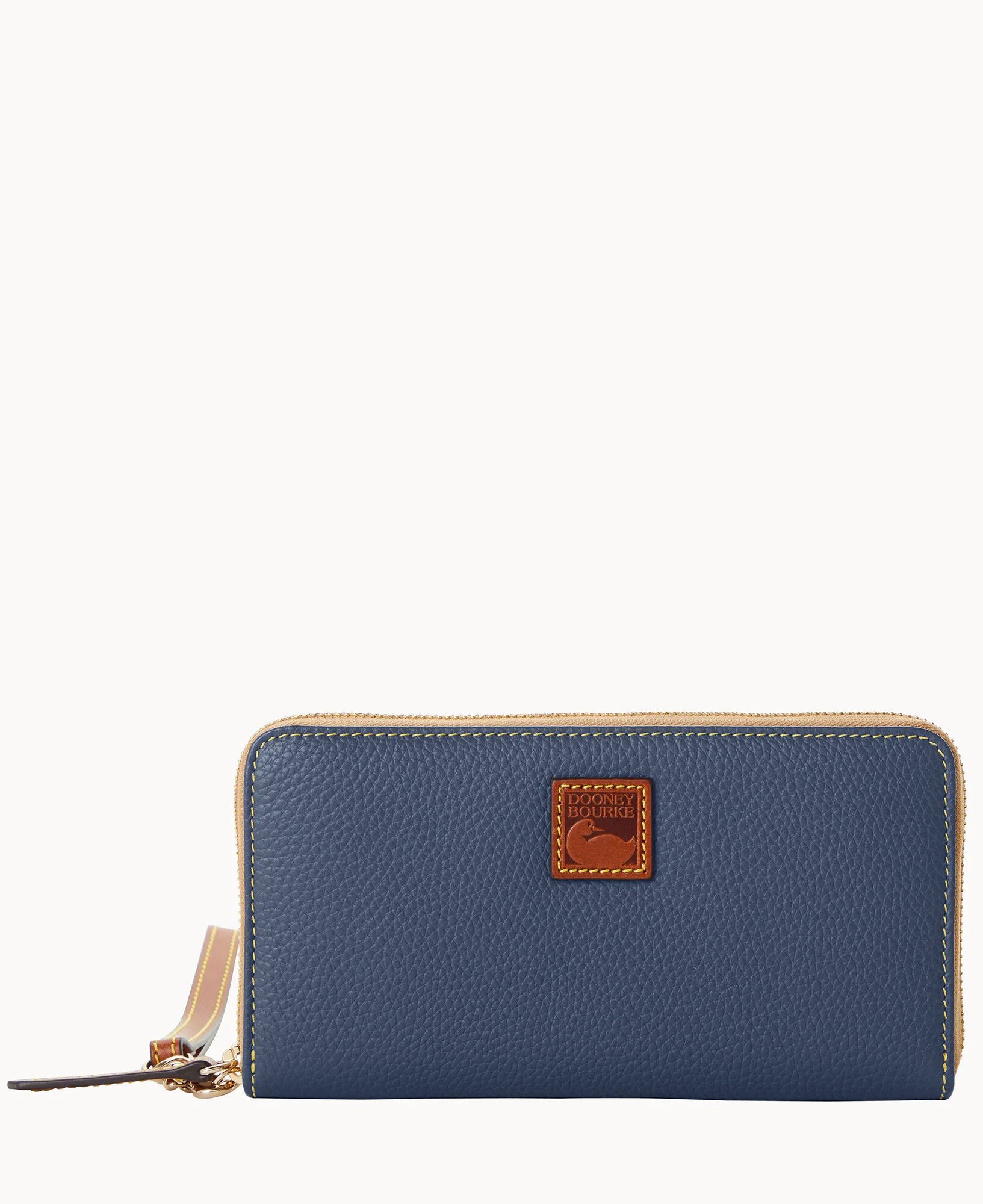 Pebble Grain Large Zip Around Wristlet - Image 38