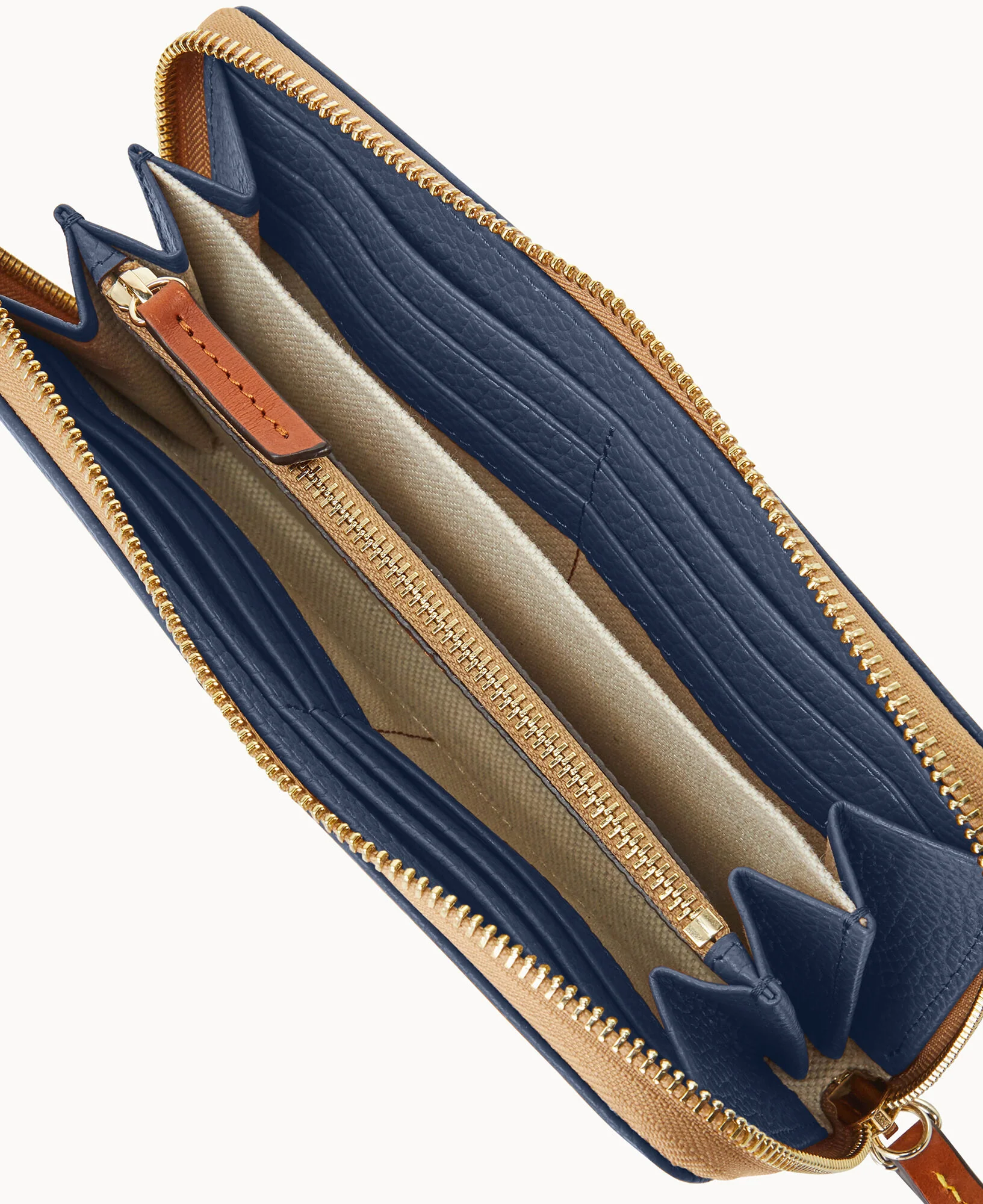 Pebble Grain Large Zip Around Wristlet - Image 40