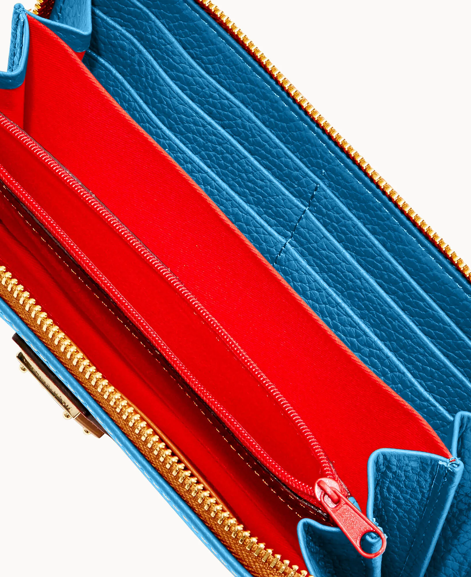 Pebble Grain Large Zip Around Wristlet - Image 32
