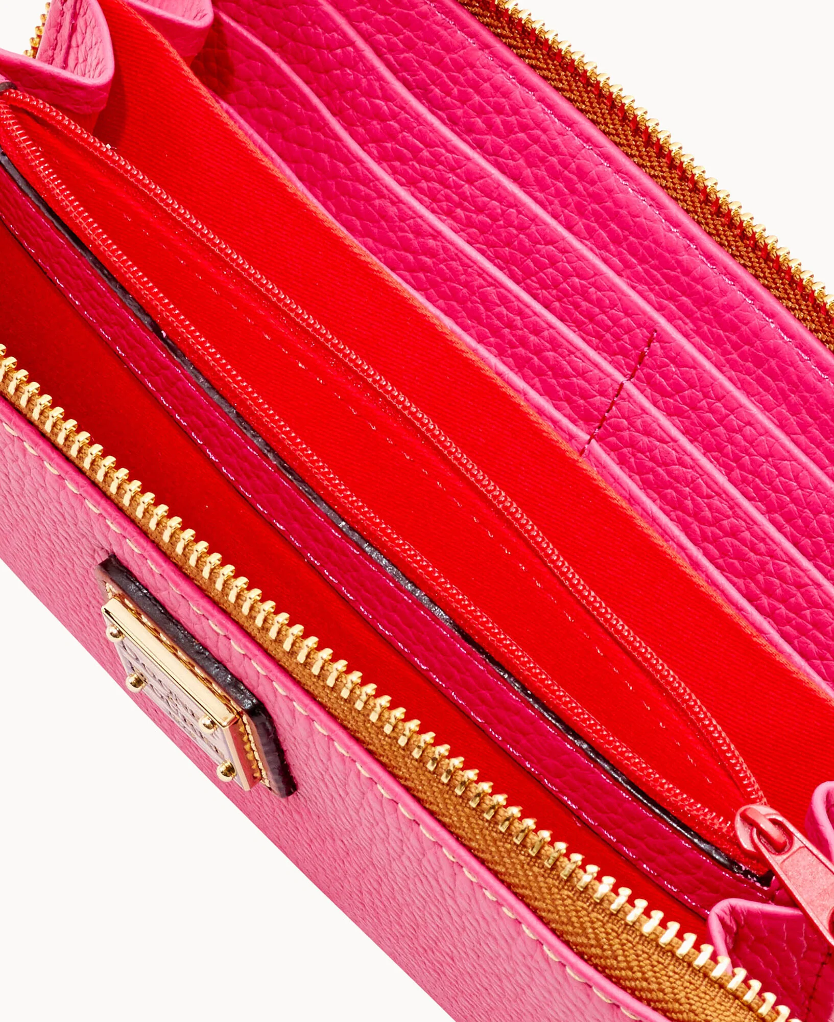 Pebble Grain Large Zip Around Wristlet - Image 44