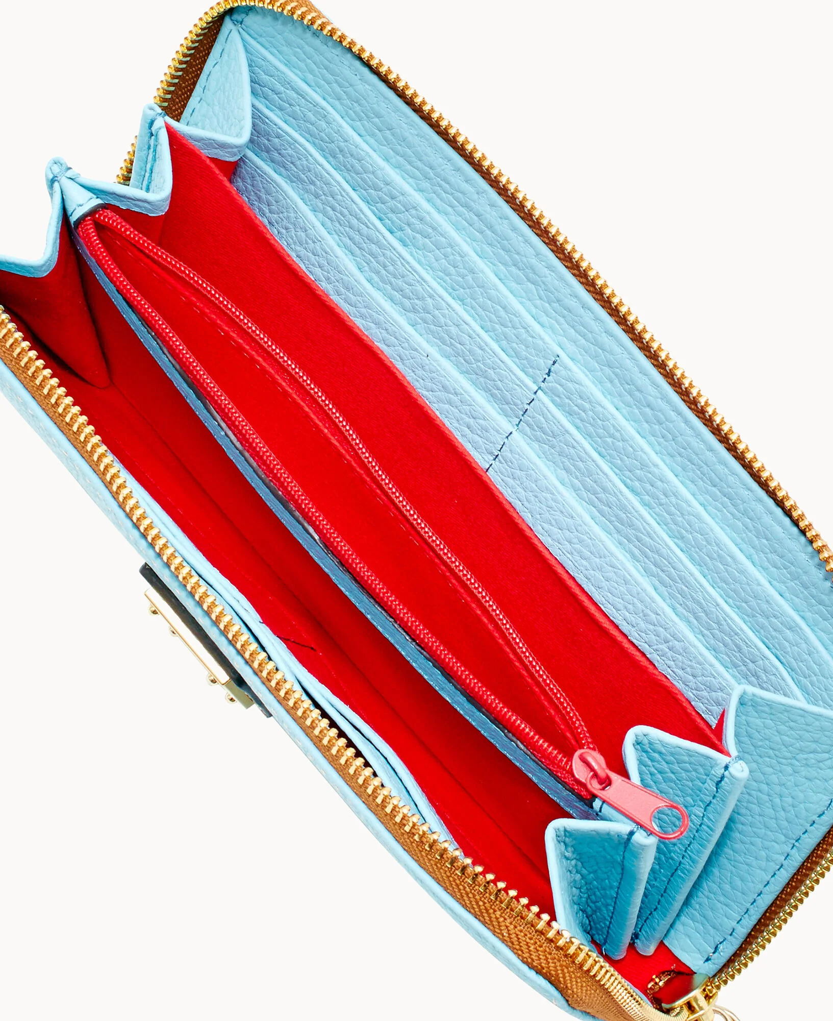 Pebble Grain Large Zip Around Wristlet - Image 53