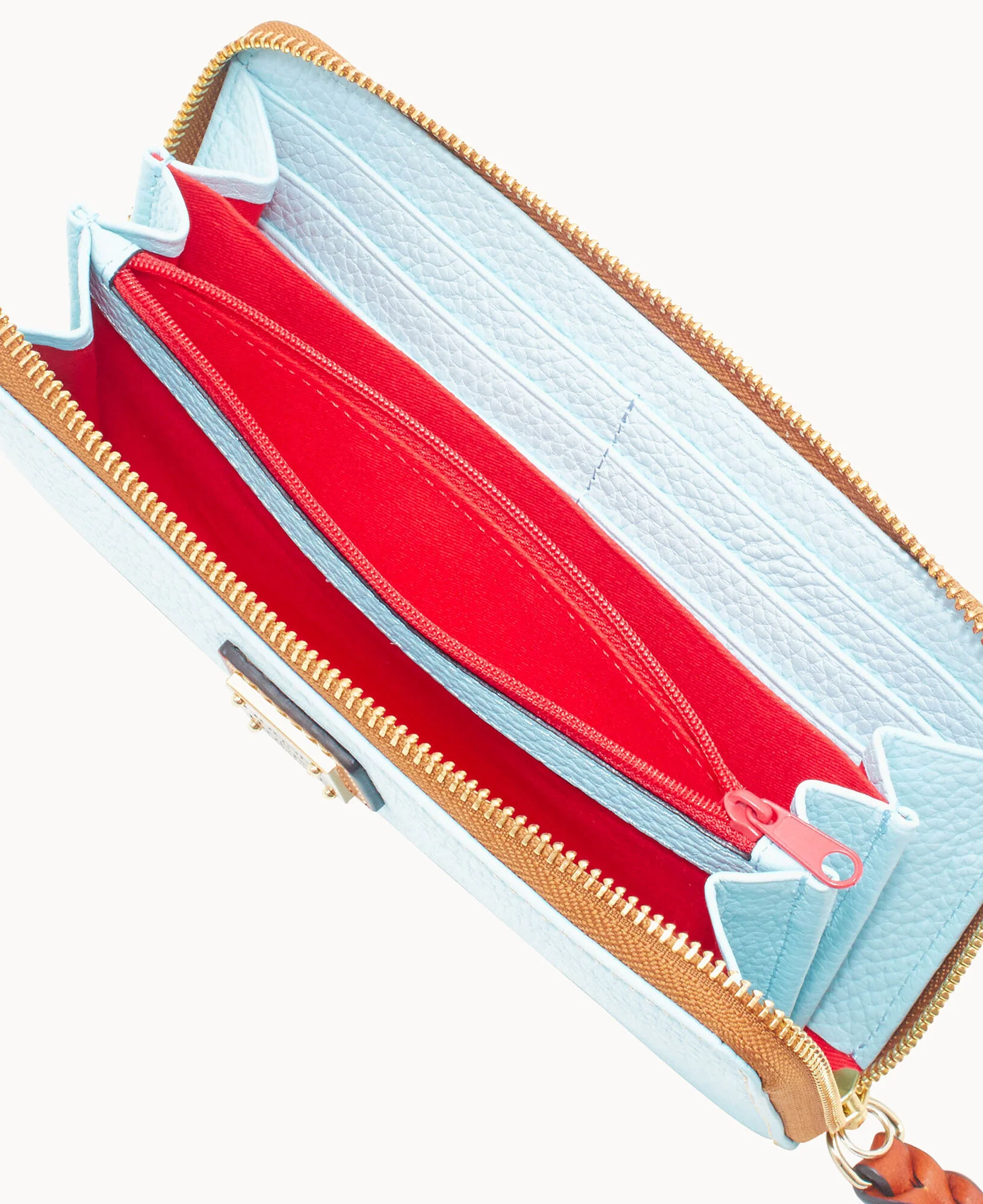 Pebble Grain Large Zip Around Wristlet - Image 59