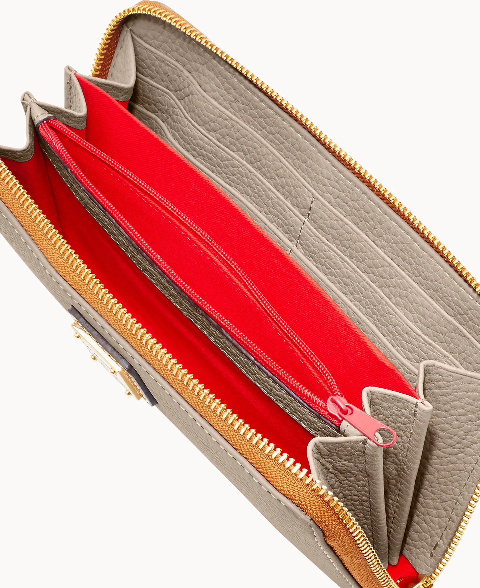 Pebble Grain Large Zip Around Wristlet - Image 61