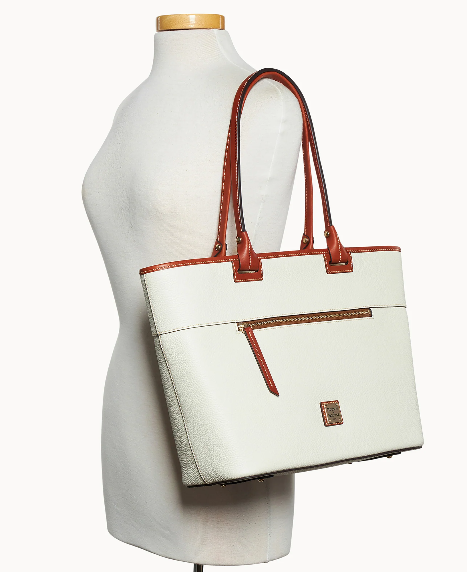Pebble Grain Large Zip Tote - Image 45