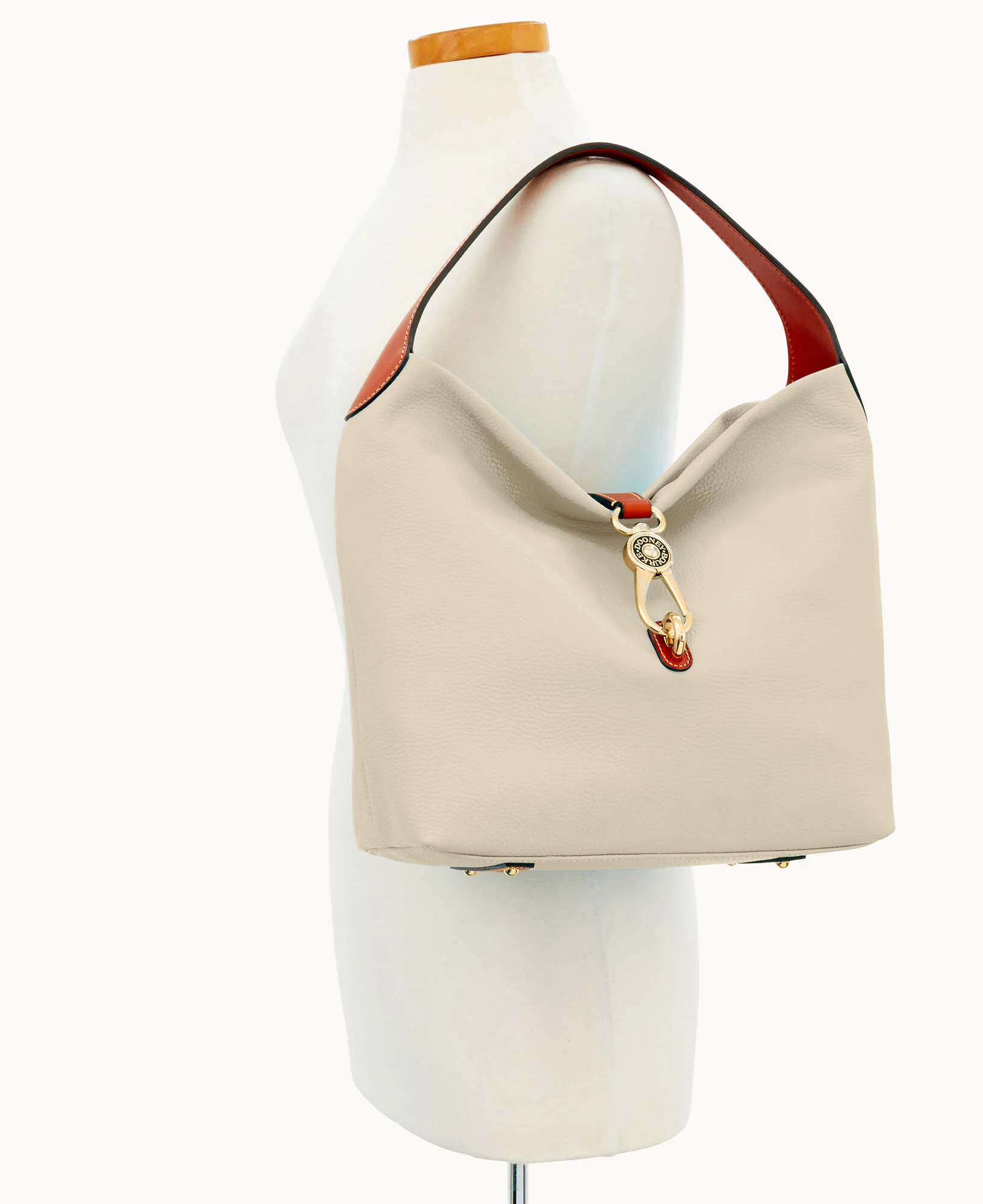 Pebble Grain Logo Lock Shoulder Bag - Image 47