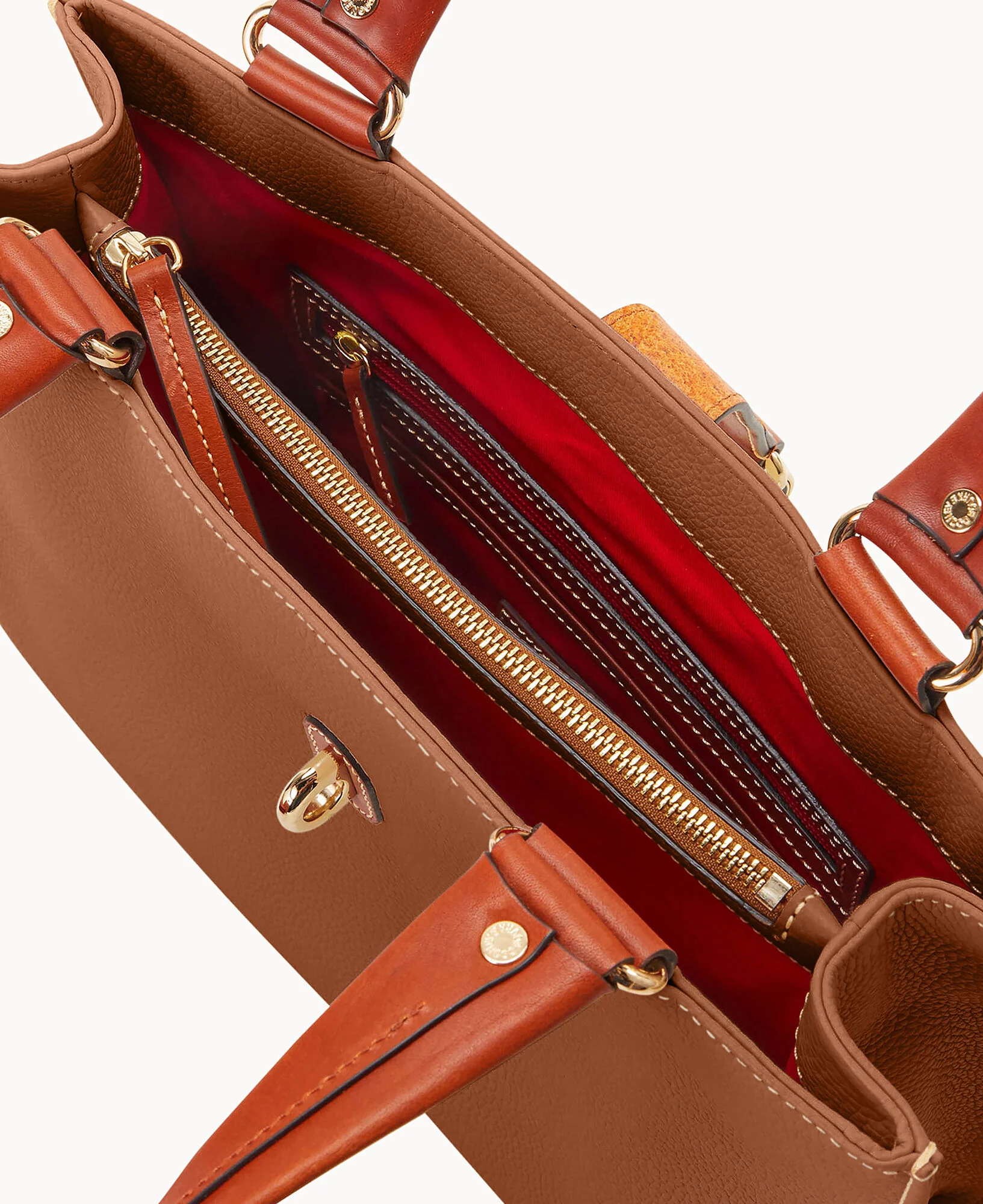 Pebble Grain Medium Logo Lock Tote - Image 6