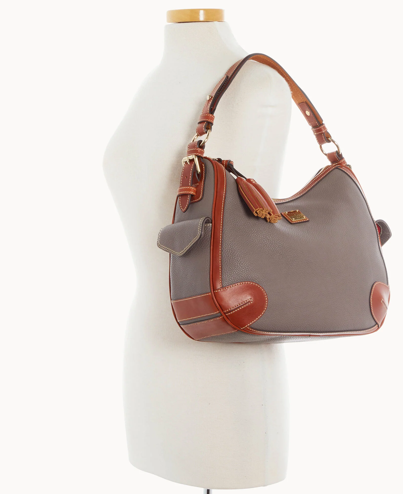 Pebble Grain Side Pocket Hobo - Image 4