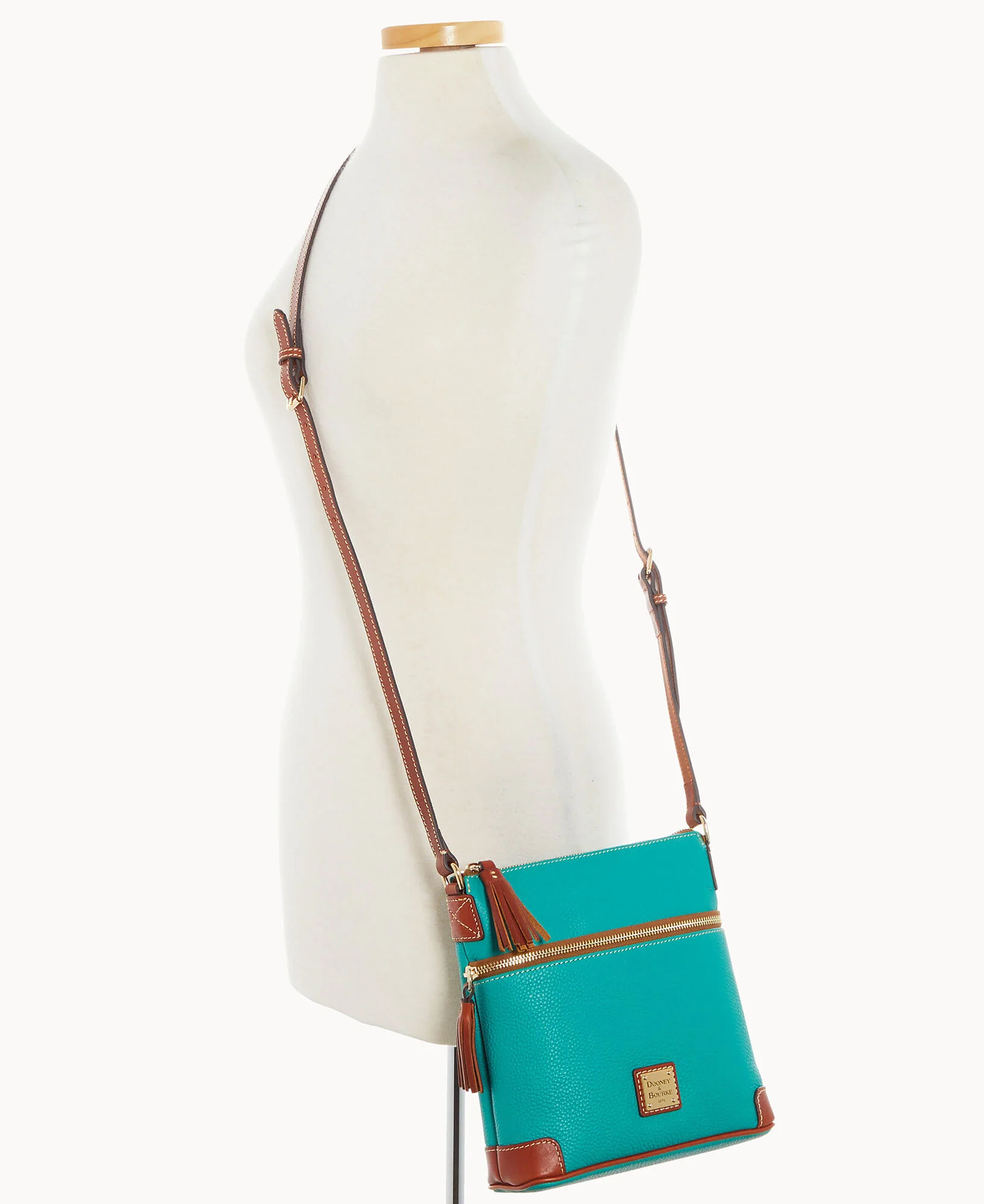 Pebble Grain Small Tassel Crossbody - Image 4