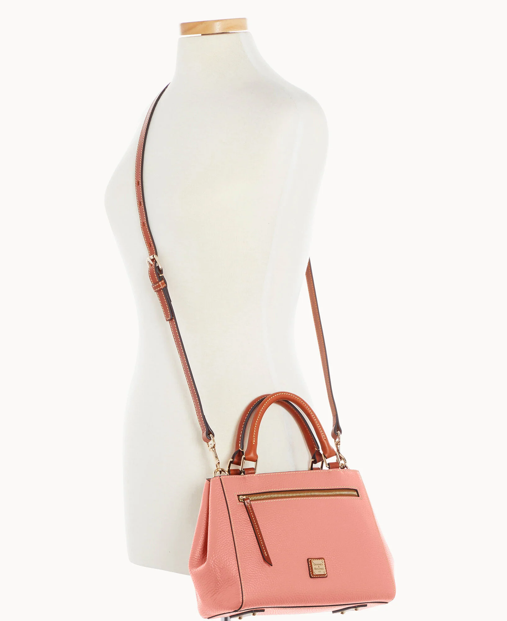 Pebble Grain Small Zip Satchel - Image 114