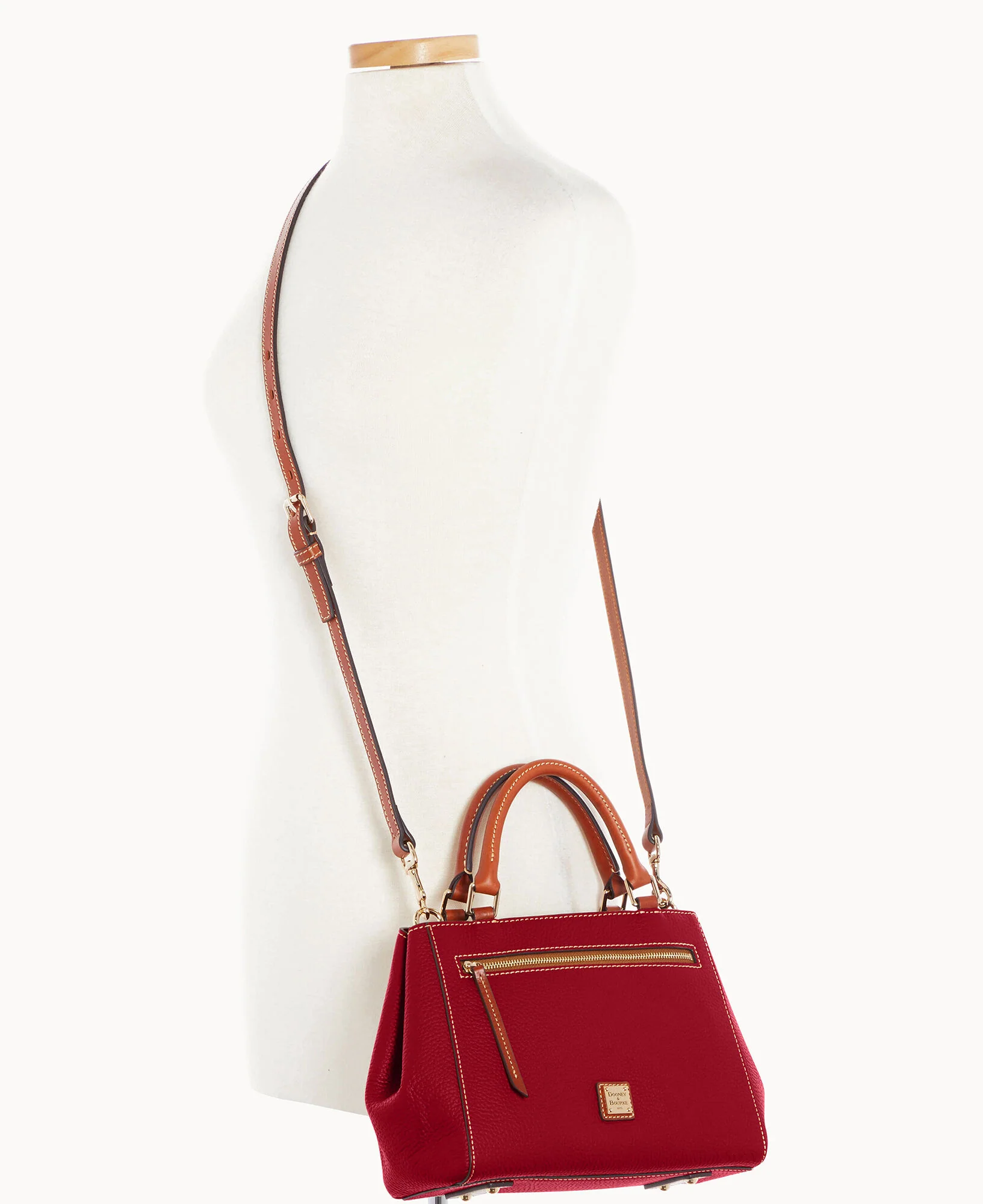 Pebble Grain Small Zip Satchel - Image 124