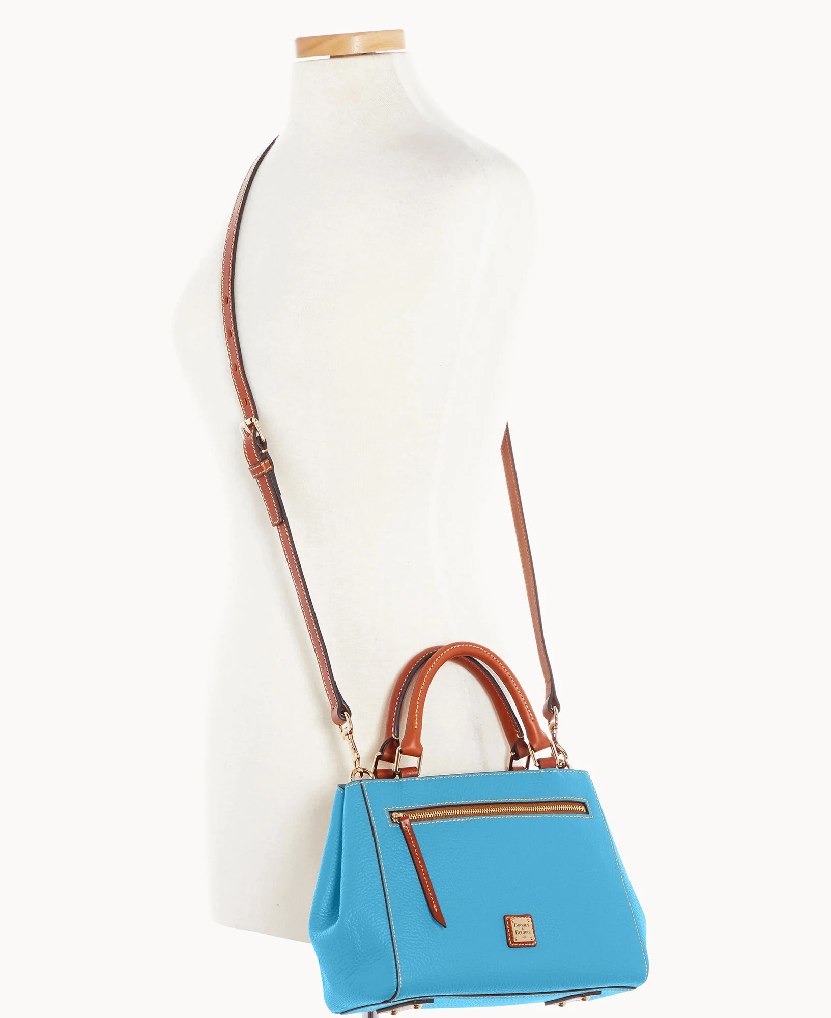 Pebble Grain Small Zip Satchel - Image 74