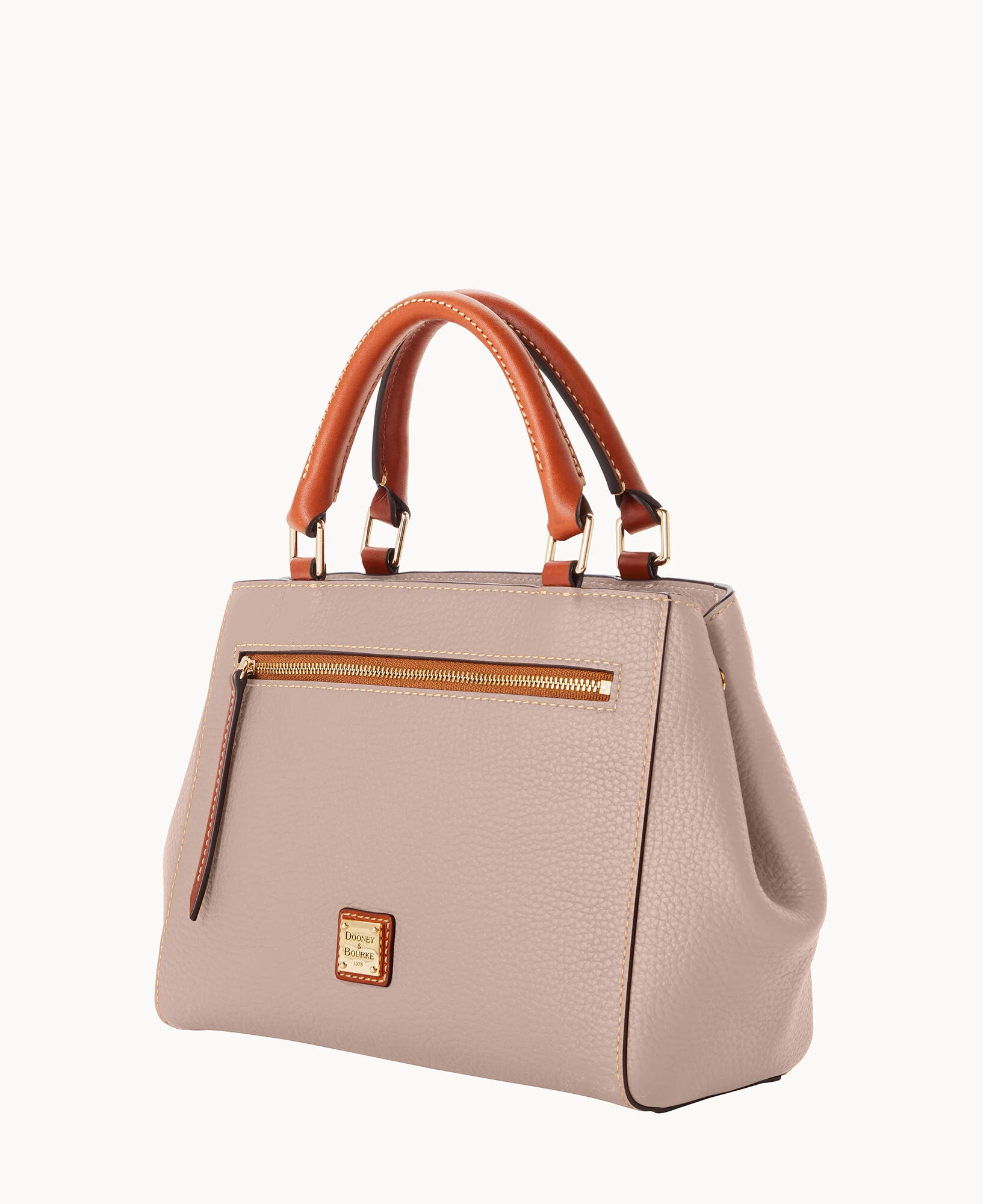 Pebble Grain Small Zip Satchel - Image 93