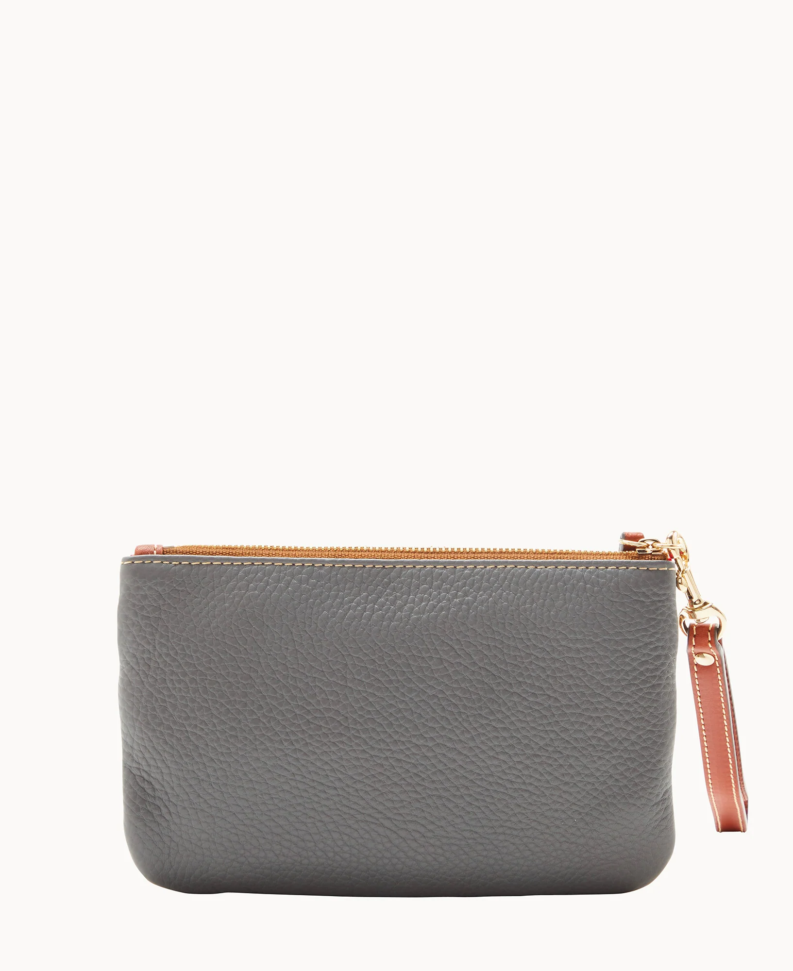 Pebble Grain Triple Zip Wristlet - Image 4