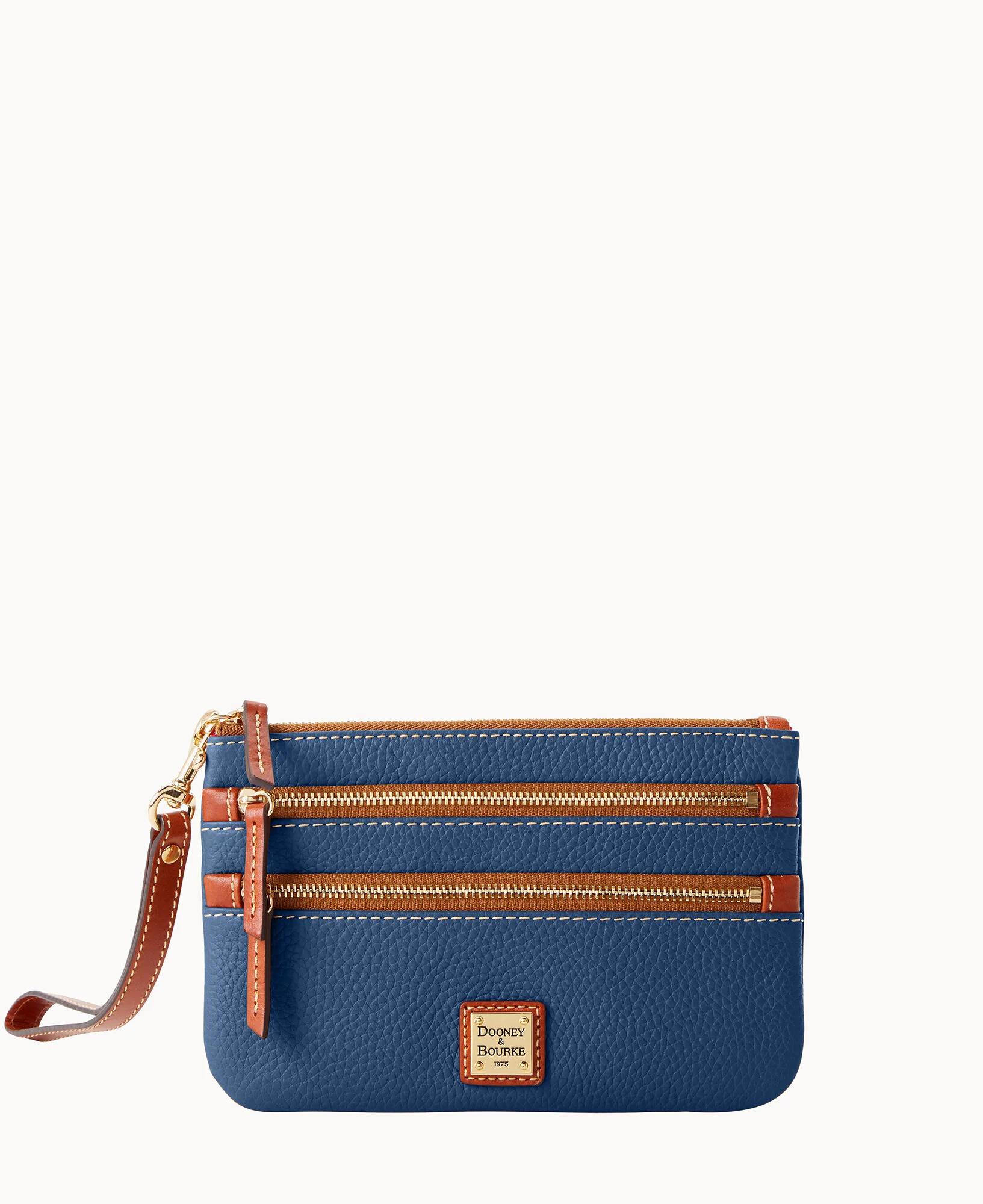 Pebble Grain Triple Zip Wristlet - Image 5
