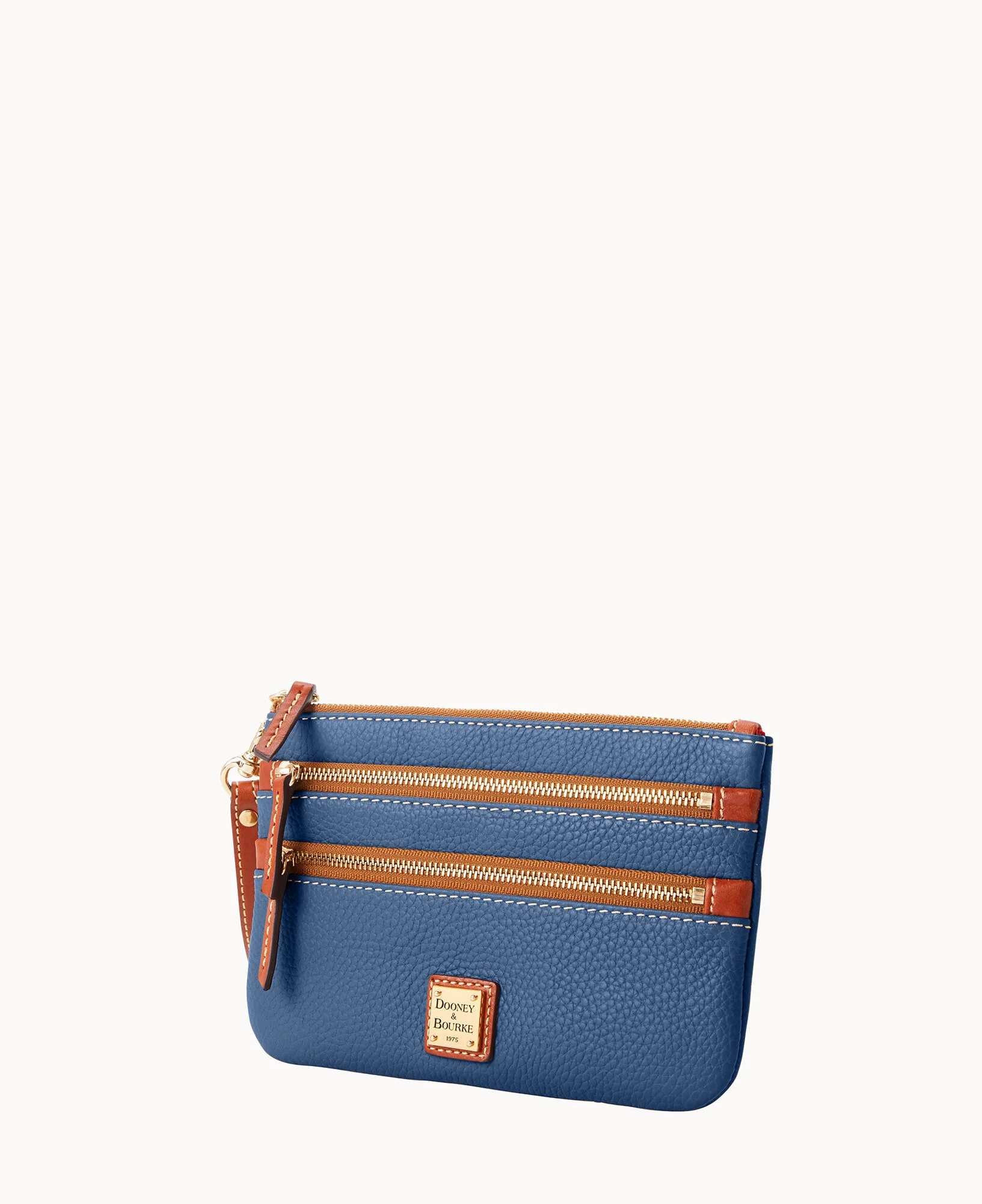 Pebble Grain Triple Zip Wristlet - Image 6