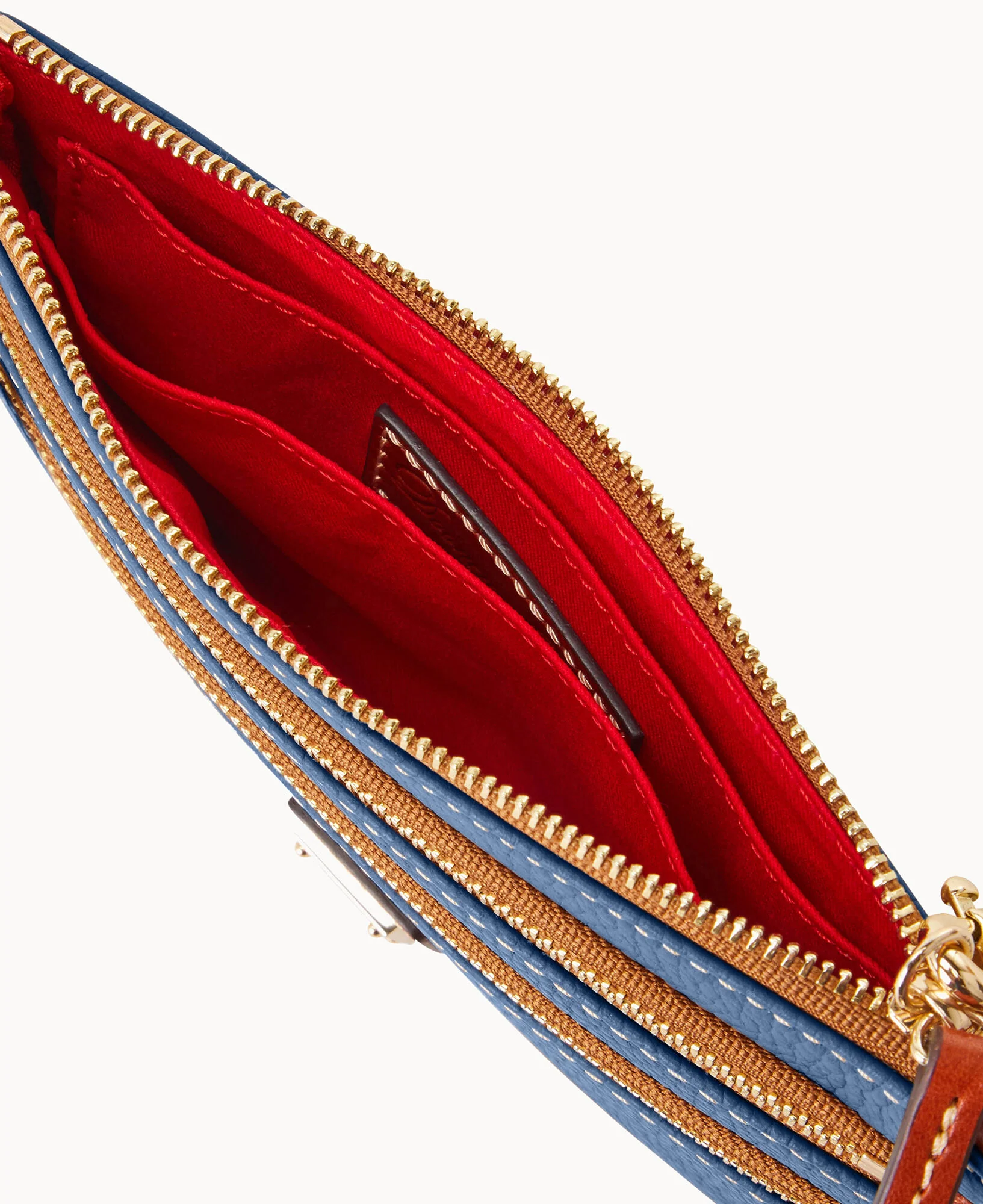 Pebble Grain Triple Zip Wristlet - Image 7