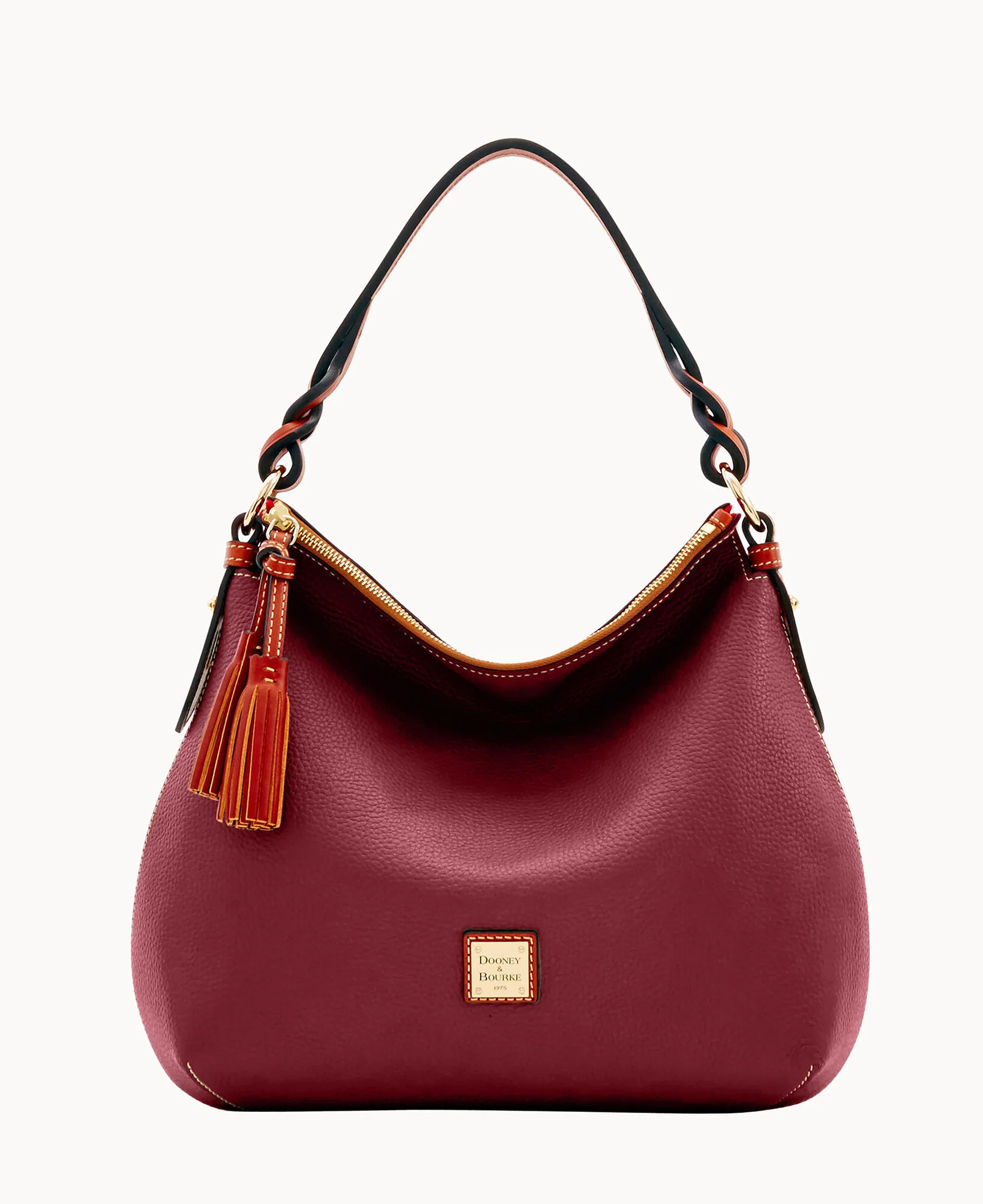 Pebble Grain Twist Strap Hobo