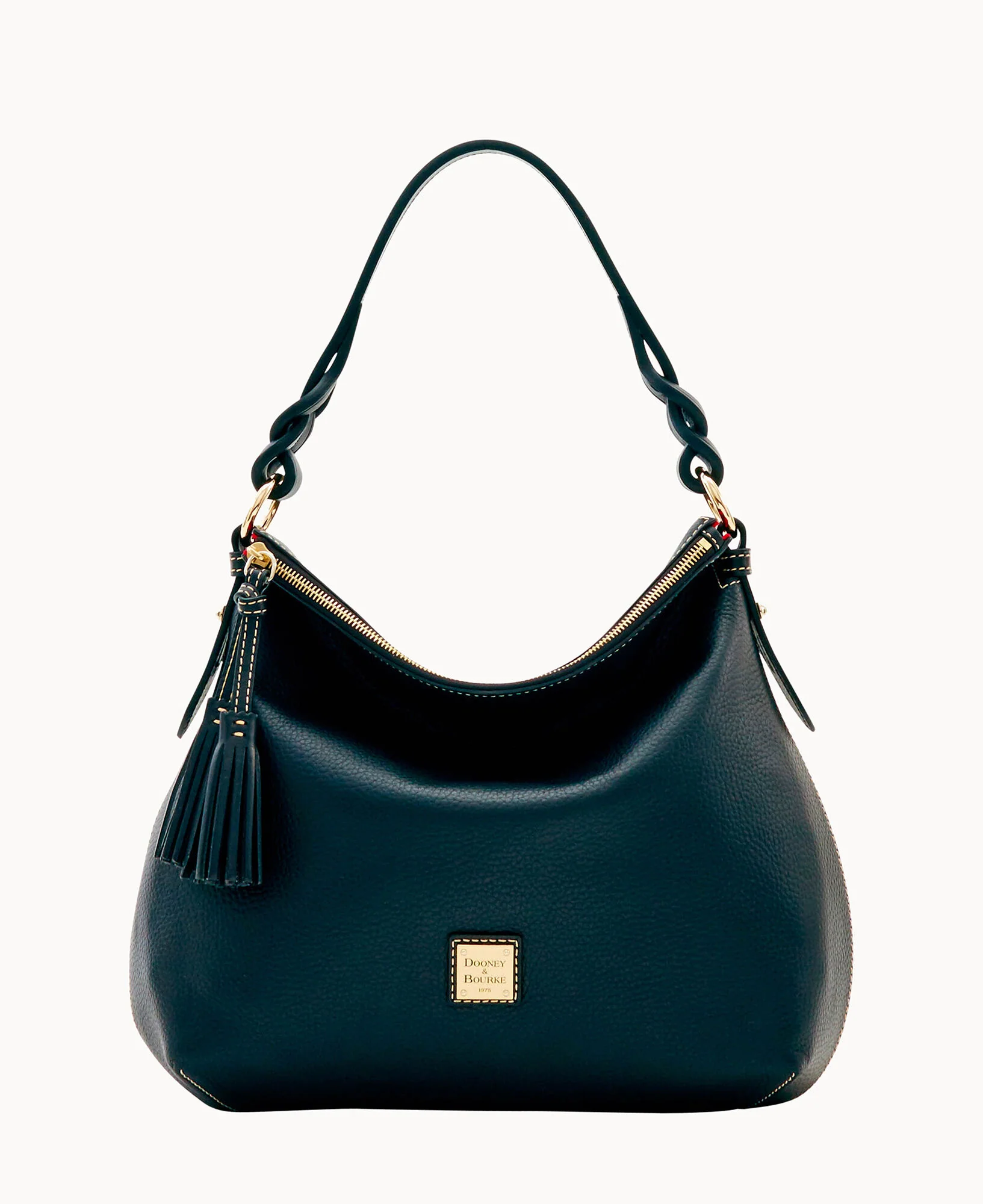 Pebble Grain Twist Strap Hobo - Image 15