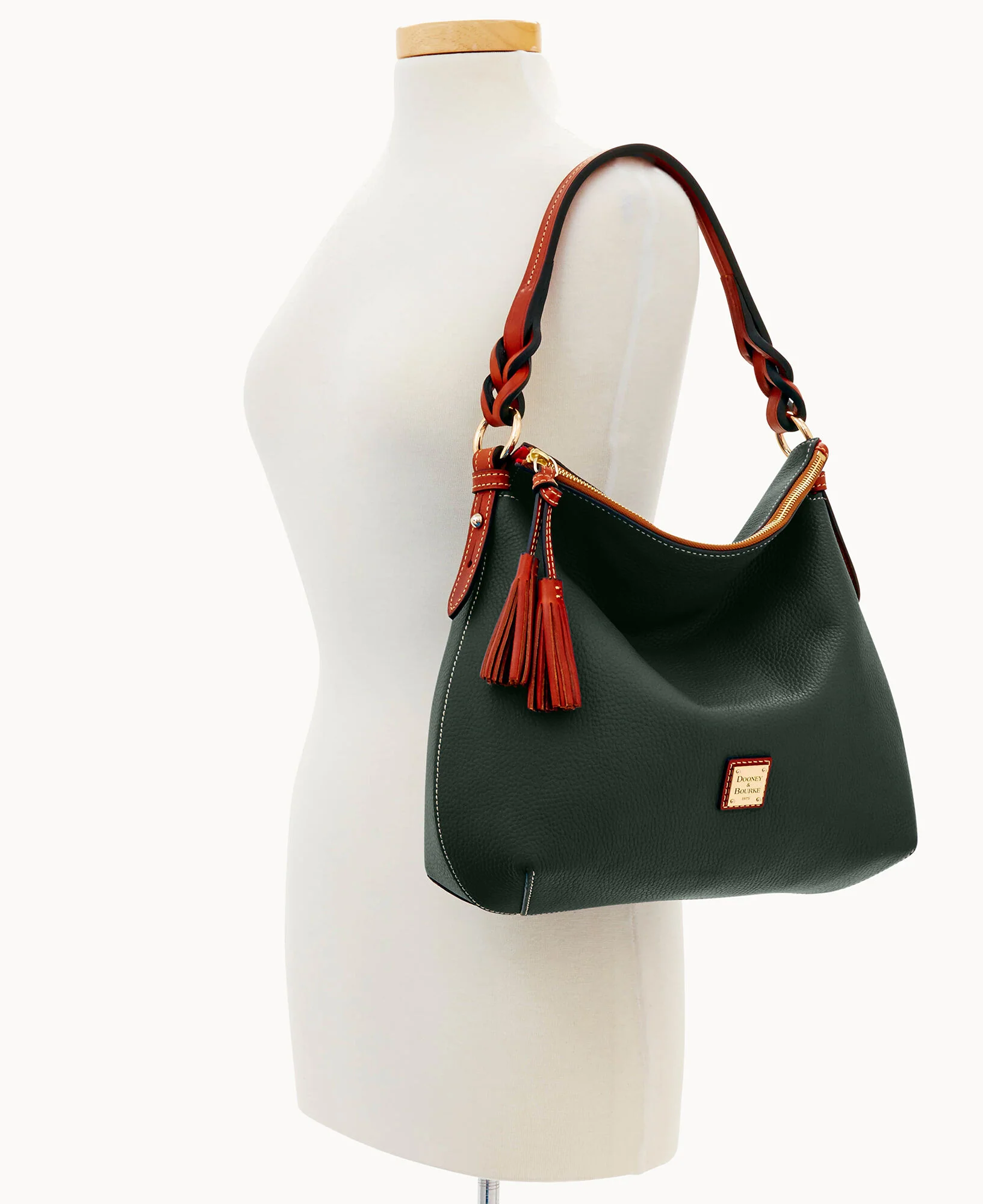 Pebble Grain Twist Strap Hobo - Image 20
