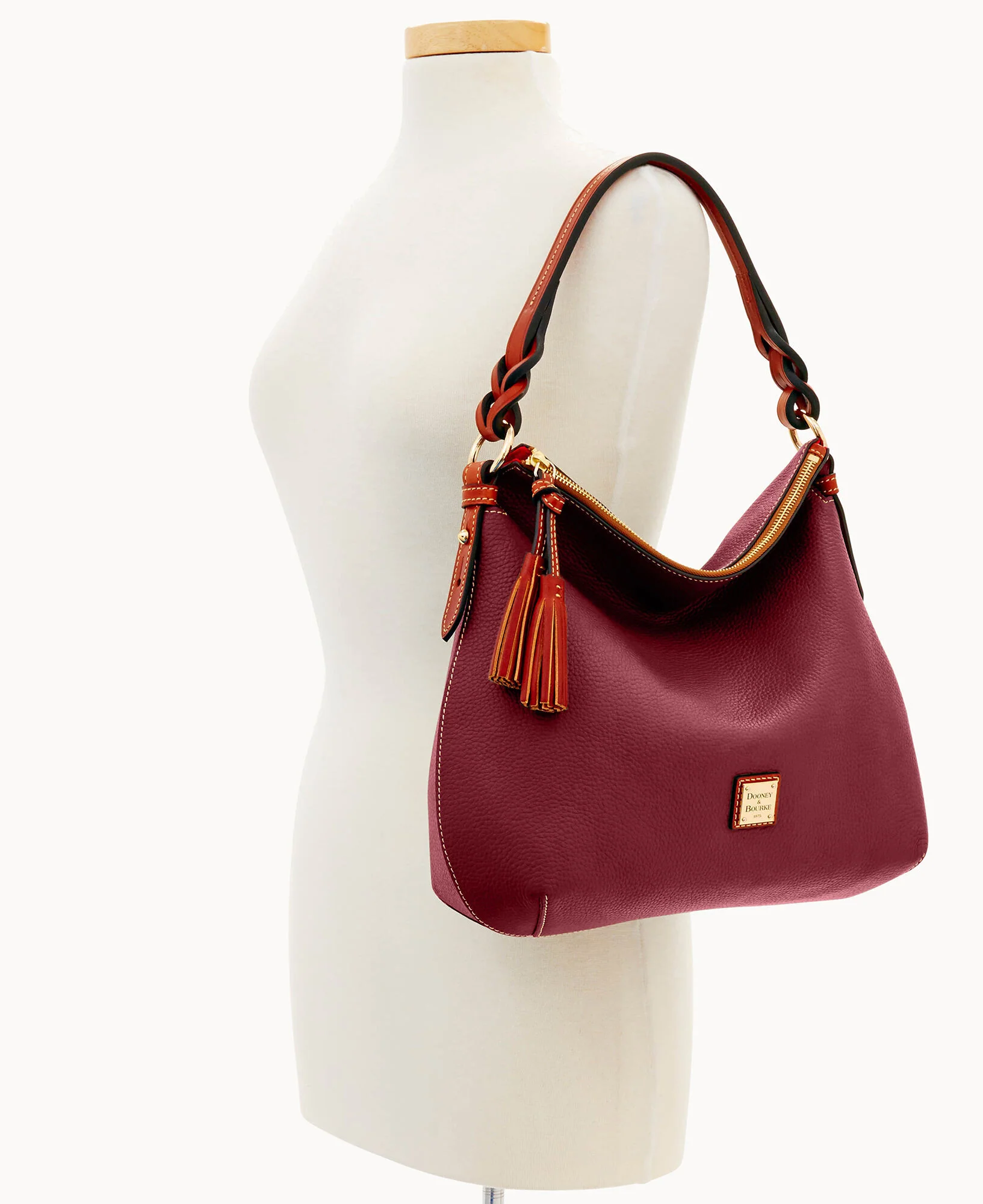 Pebble Grain Twist Strap Hobo - Image 4