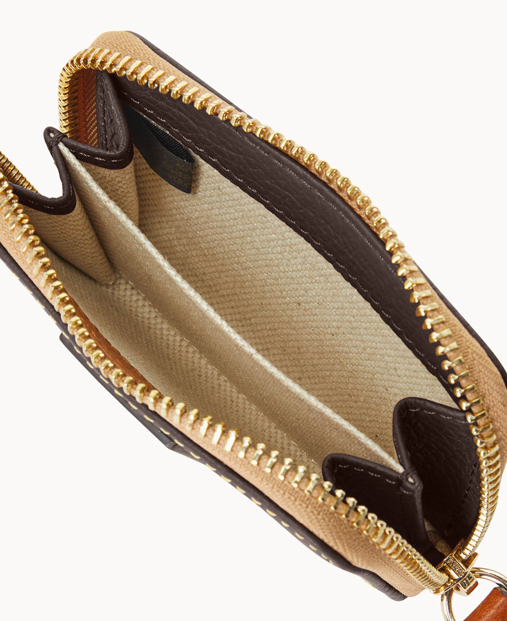 Pebble Grain Zip Around Credit Card Case - Image 4