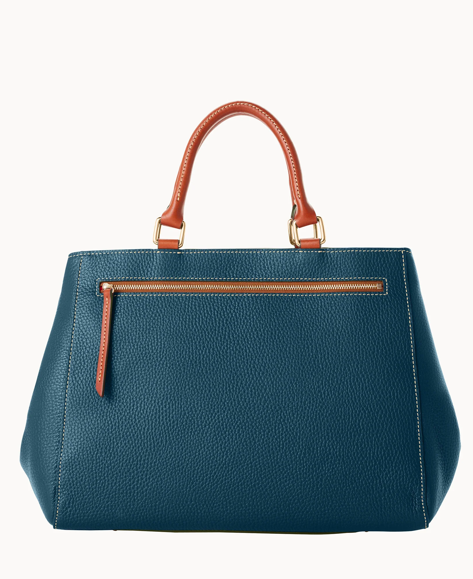 Pebble Grain Zip Satchel - Image 18