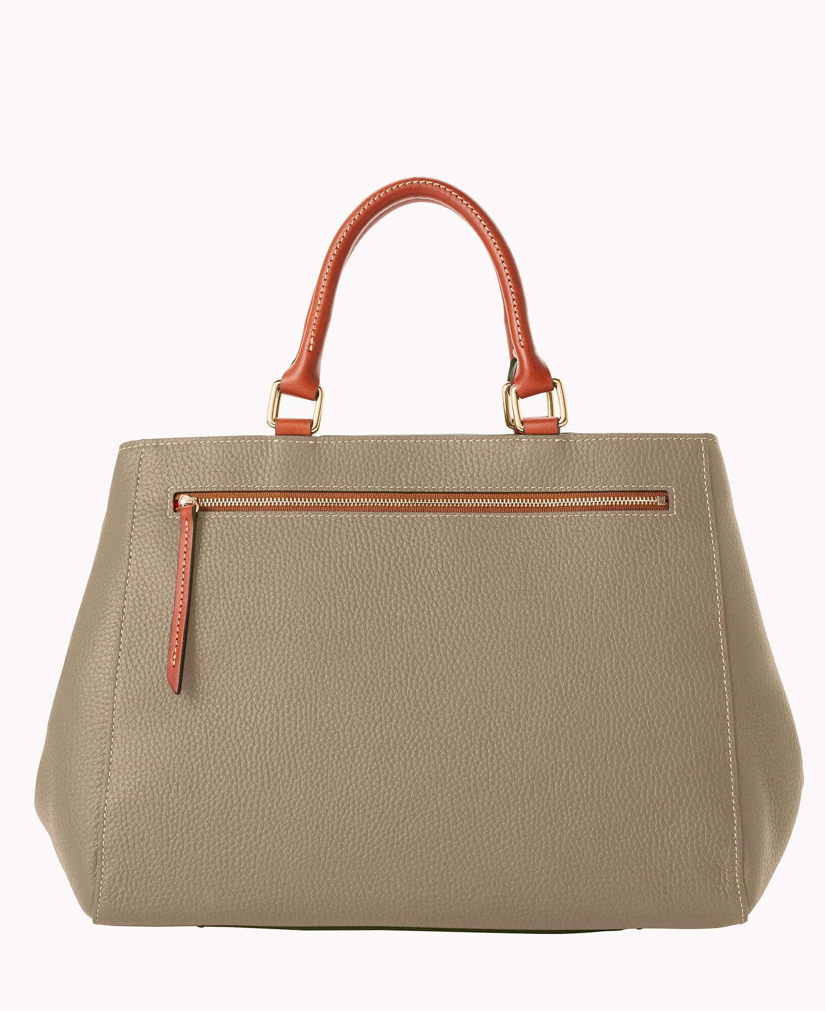 Pebble Grain Zip Satchel - Image 31