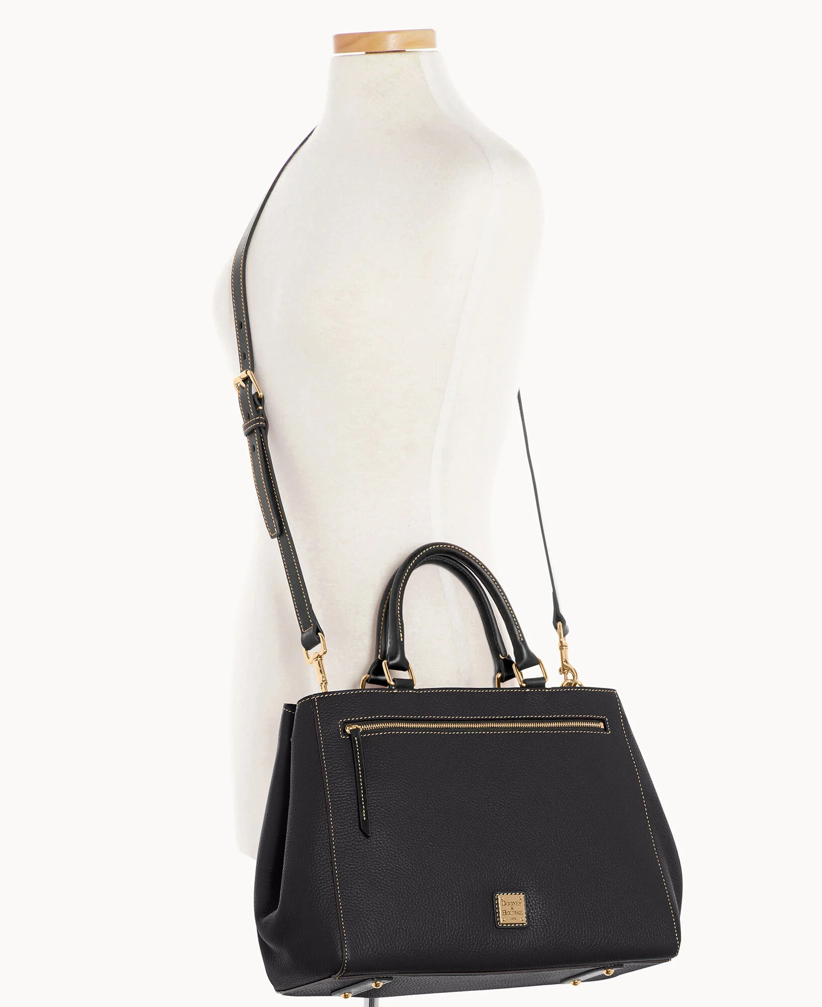 Pebble Grain Zip Satchel - Image 47