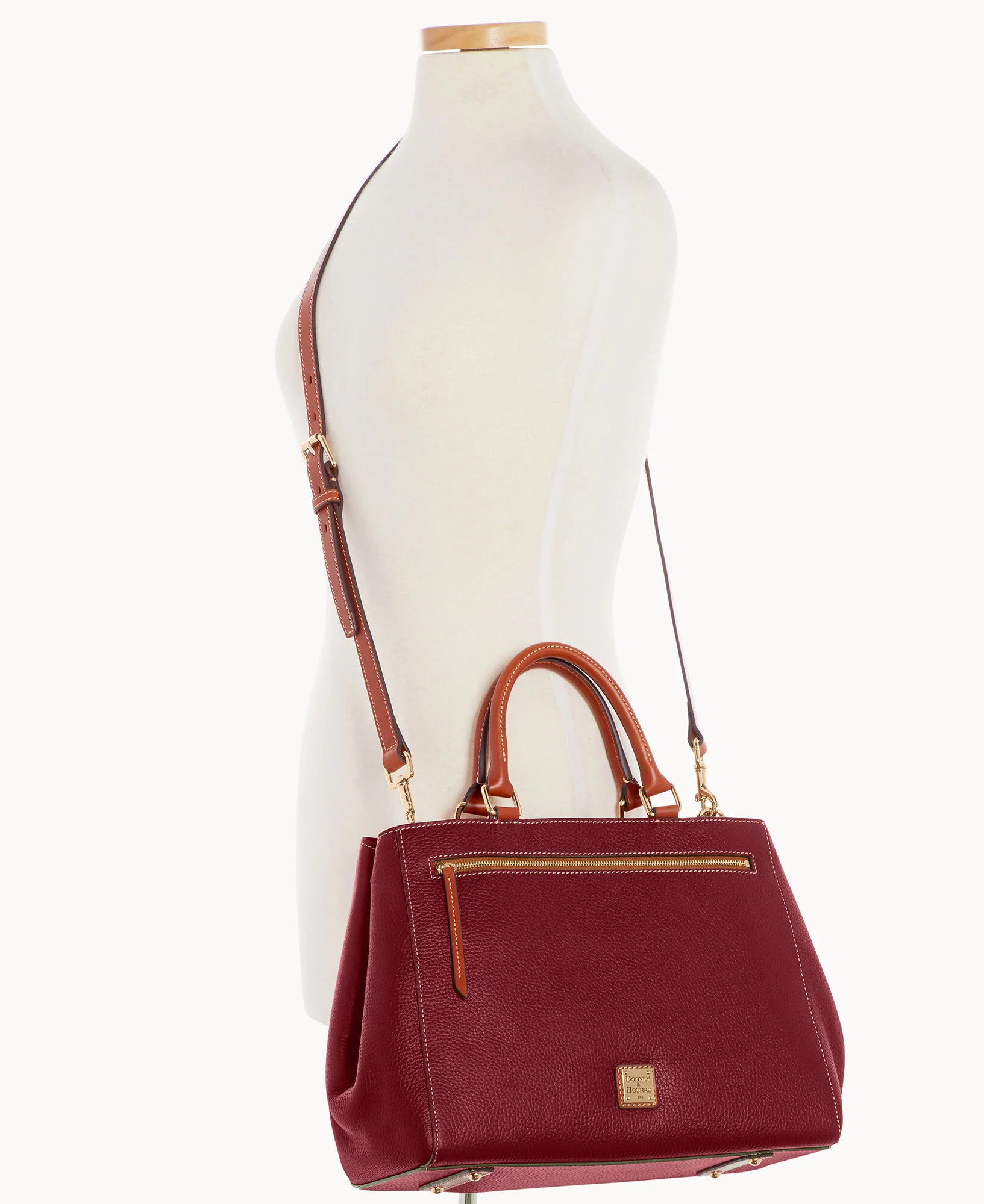 Pebble Grain Zip Satchel - Image 52