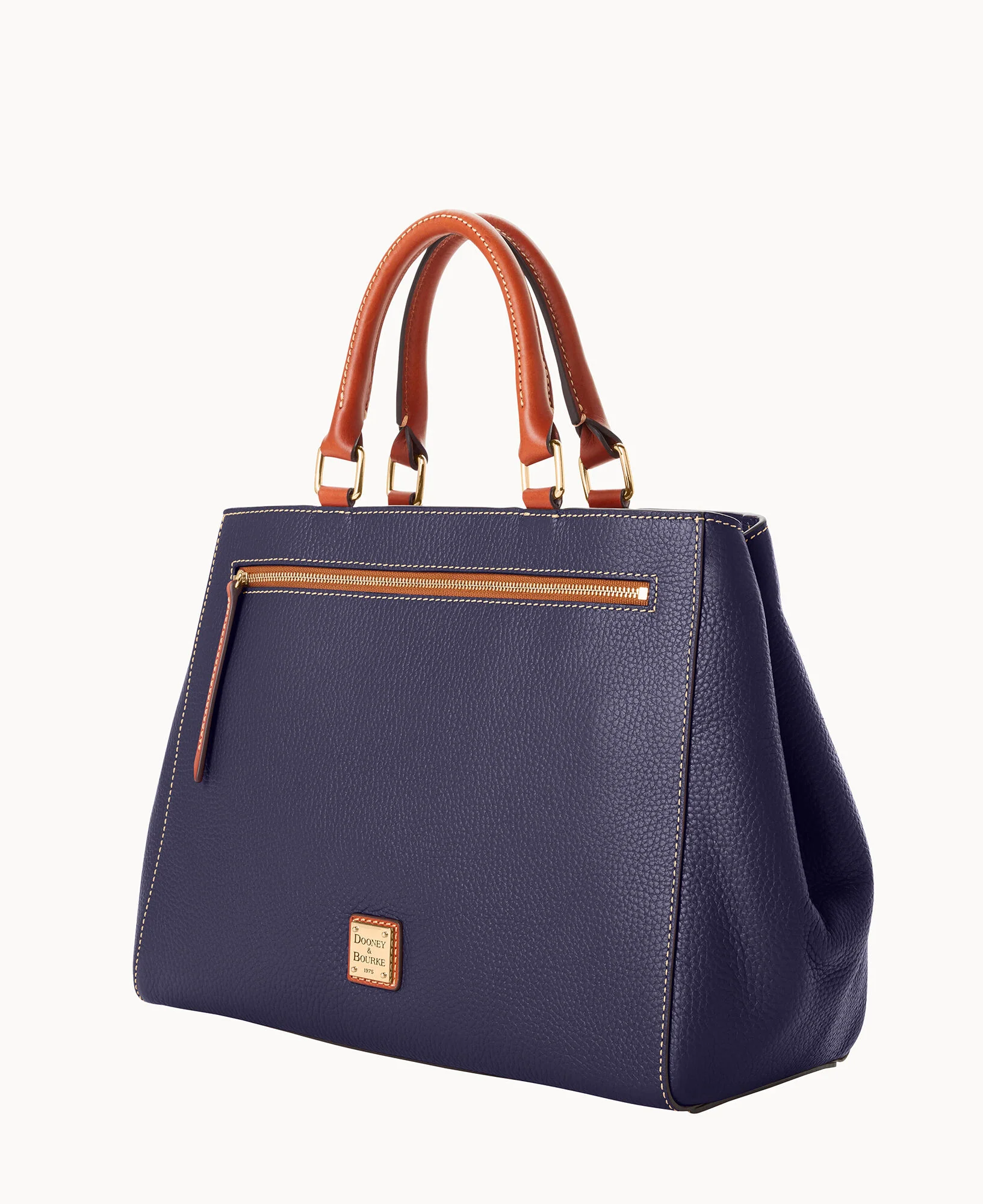 Pebble Grain Zip Satchel - Image 54