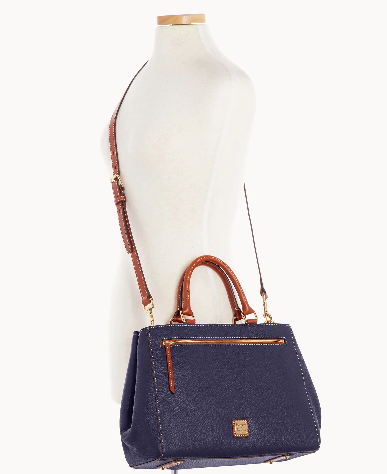 Pebble Grain Zip Satchel - Image 57