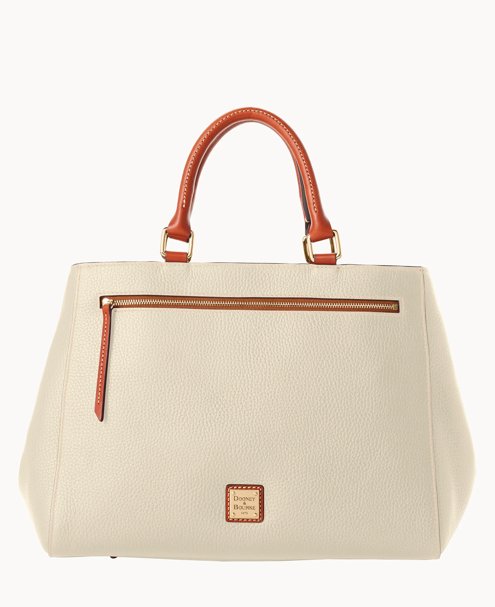 Pebble Grain Zip Satchel - Image 6
