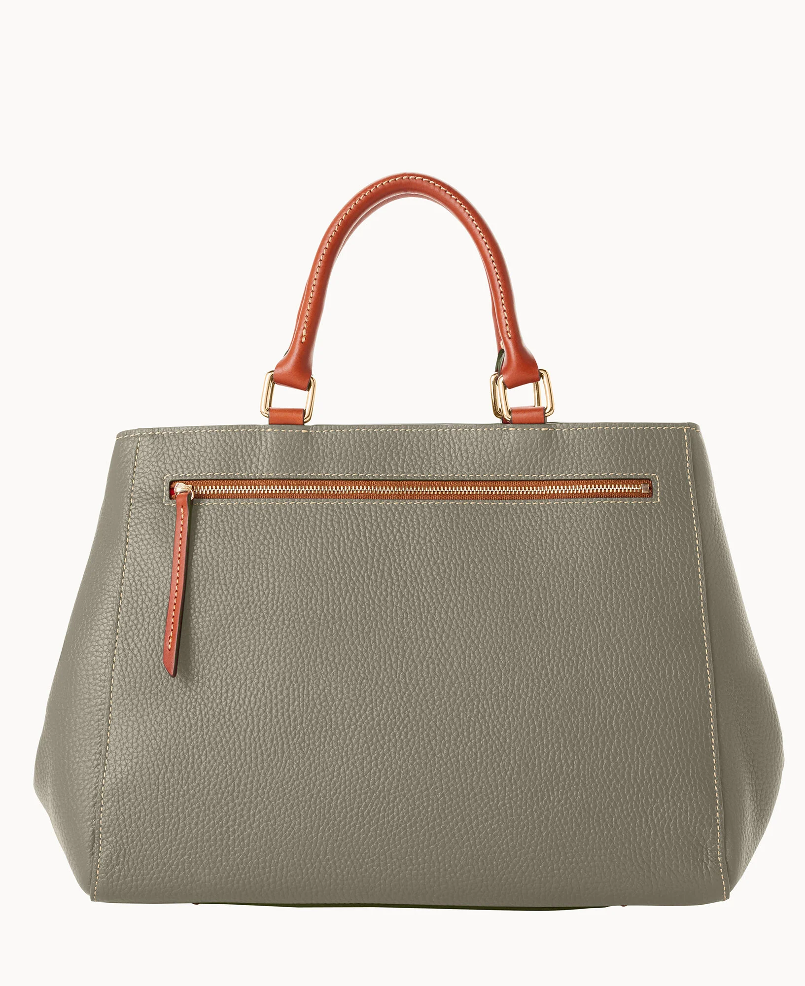 Pebble Grain Zip Satchel - Image 66